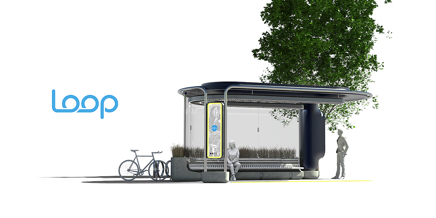 Nick Greca，Detroit Transportation，Intelligent design，Autopilot，bus station，conceptual design，
