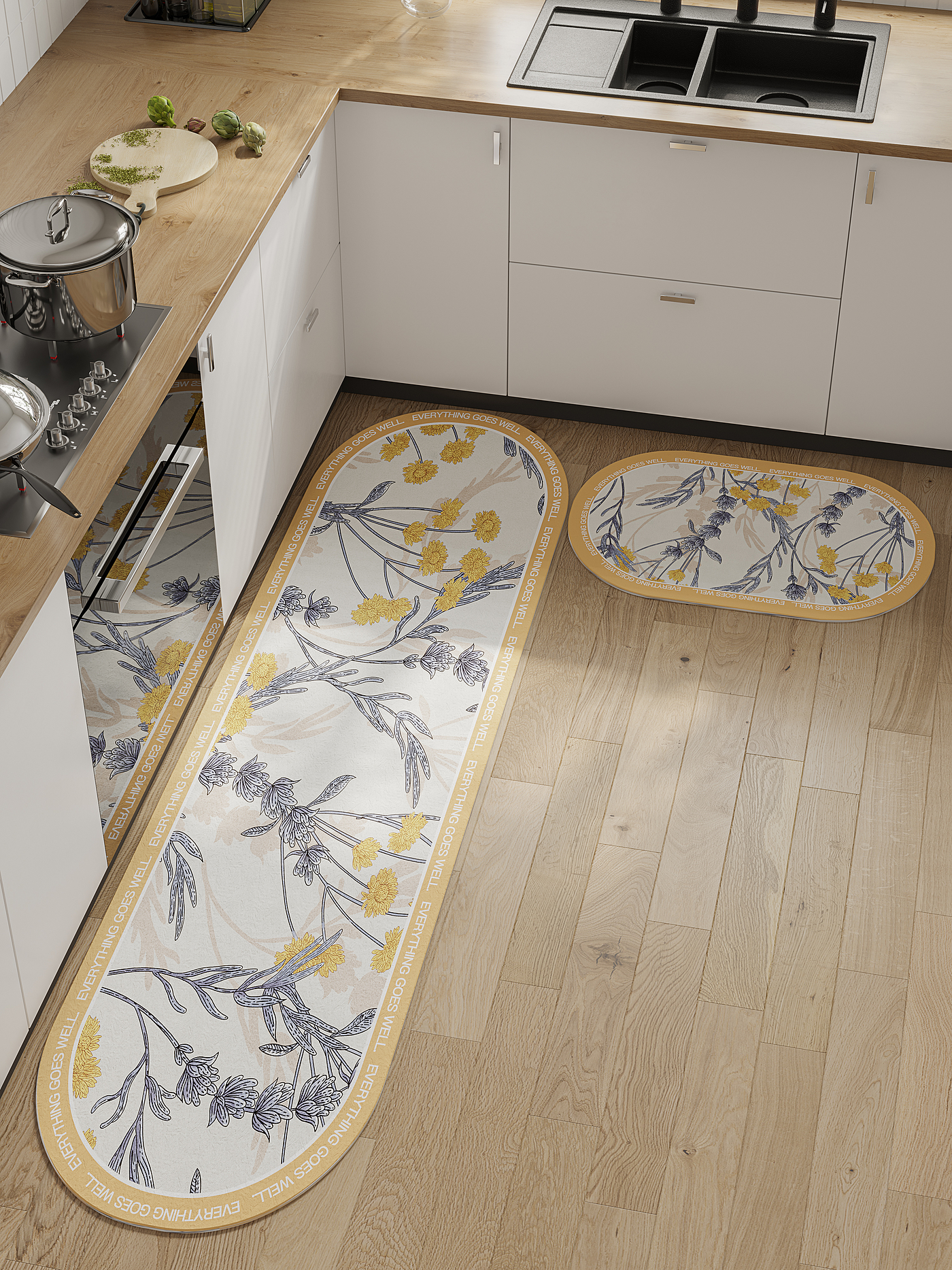 A few carpets，