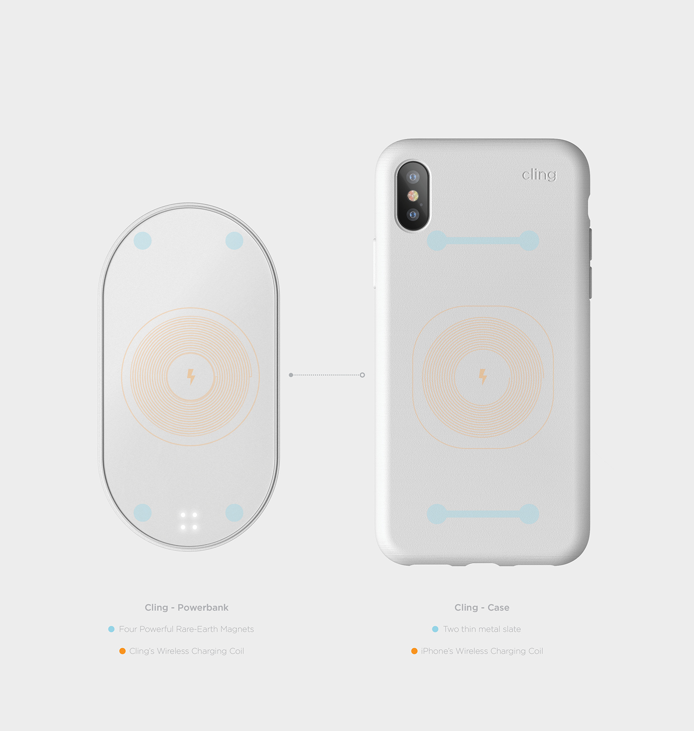 product design，Digital，wireless charger ，Cling，