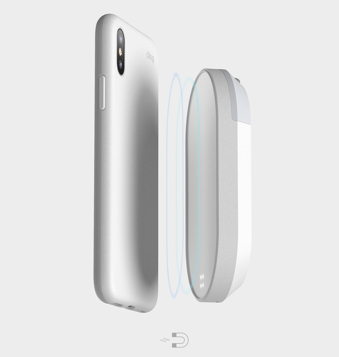 product design，Digital，wireless charger ，Cling，