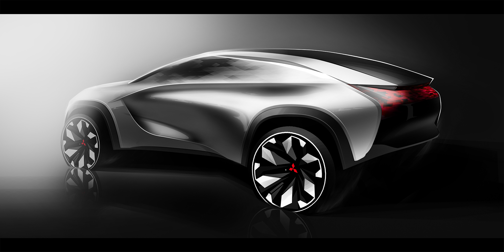 draft，Hand drawn，conceptual design，suv，electric vehicle，Mitsubishi，Mitsubishi，love，interactive，communicate，