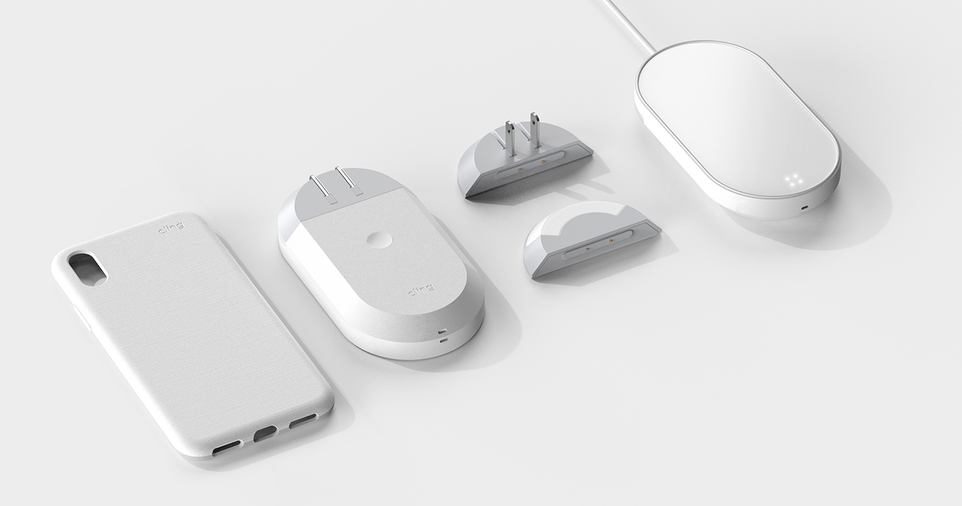 product design，Digital，wireless charger ，Cling，