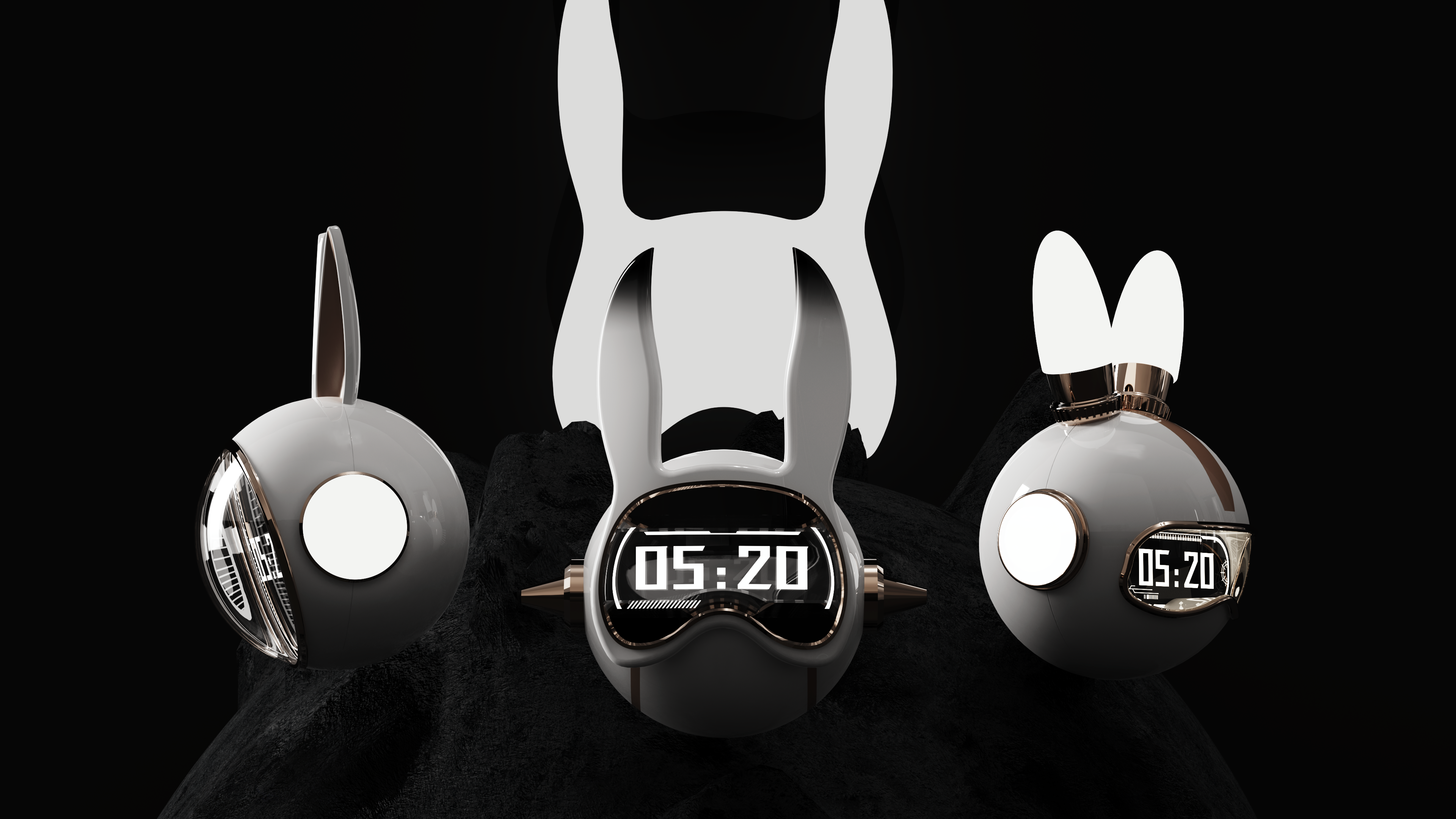 alarm clock，Product design，Night light，Home appliance design，industrial design，Tide play，Cyberpunk，interstellar，