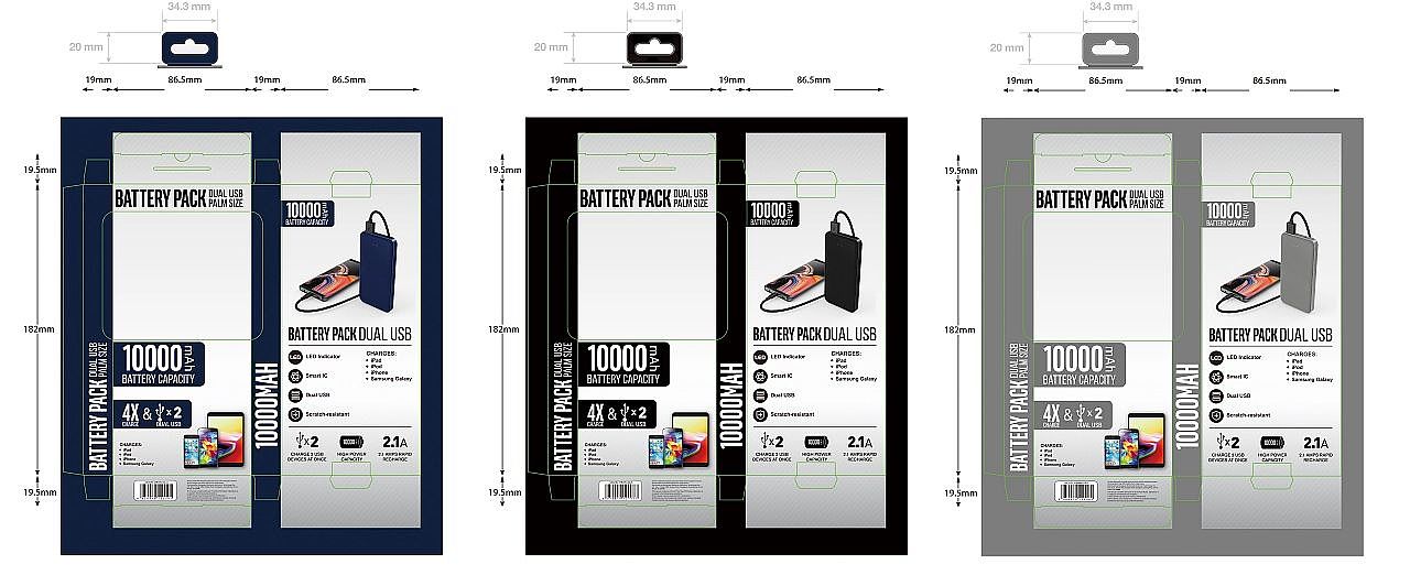 Packaging/mobile power packaging/charging treasure packaging，