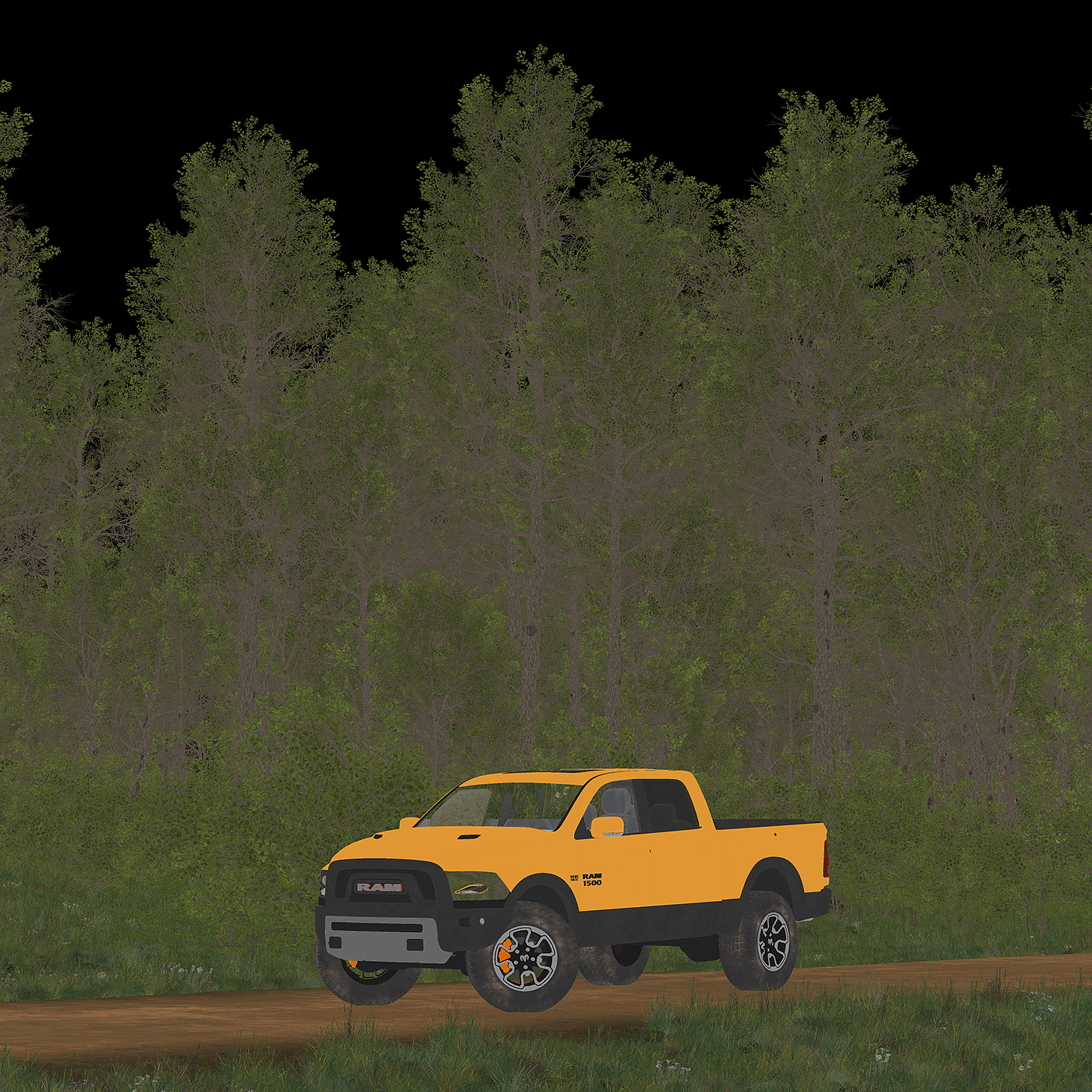 卡车，cgi，森林，虚幻4引擎，建模渲染，