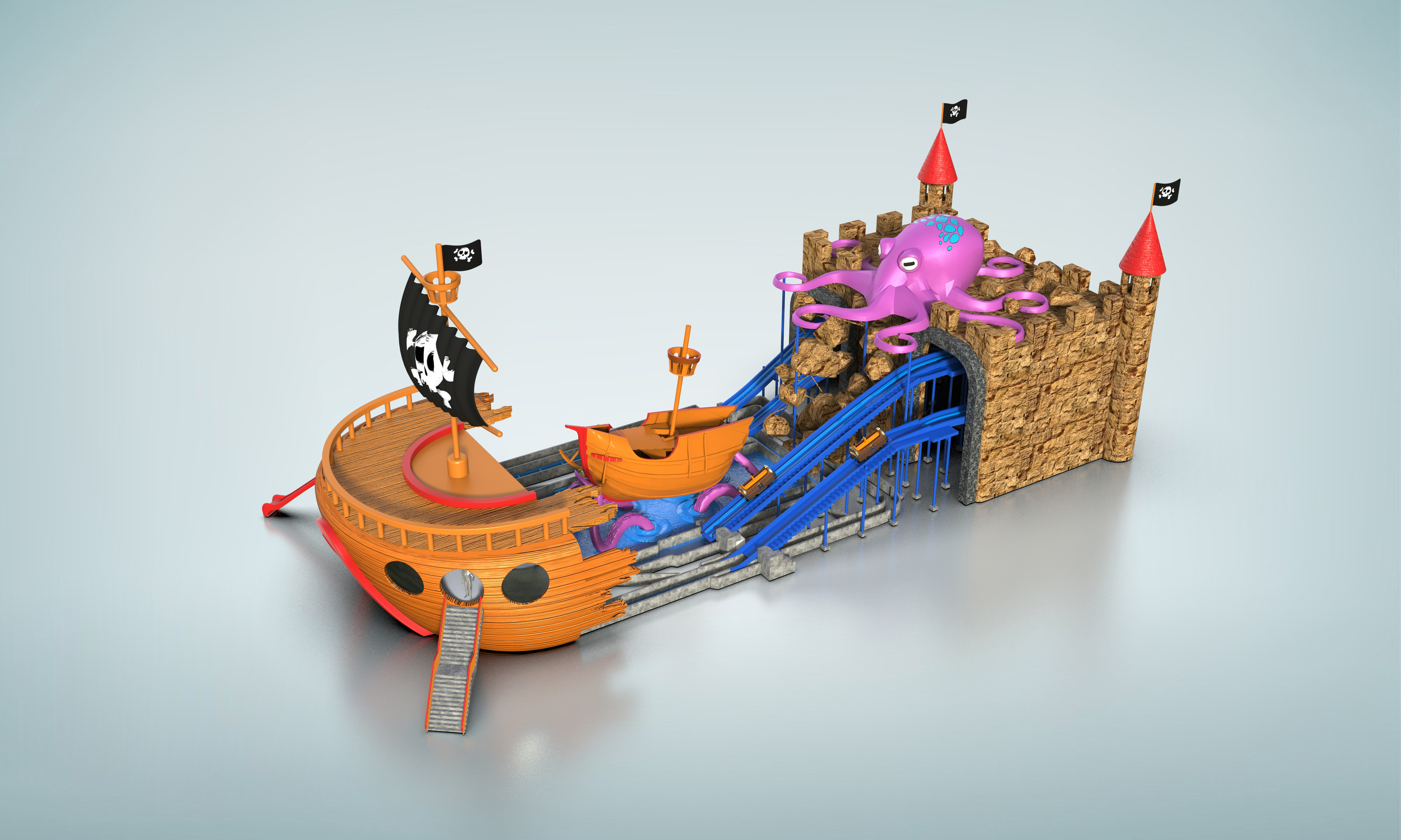 The torrent is advancing bravely.，