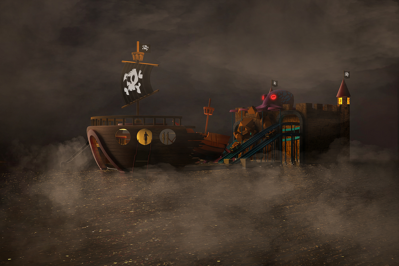 The torrent is advancing bravely.，
