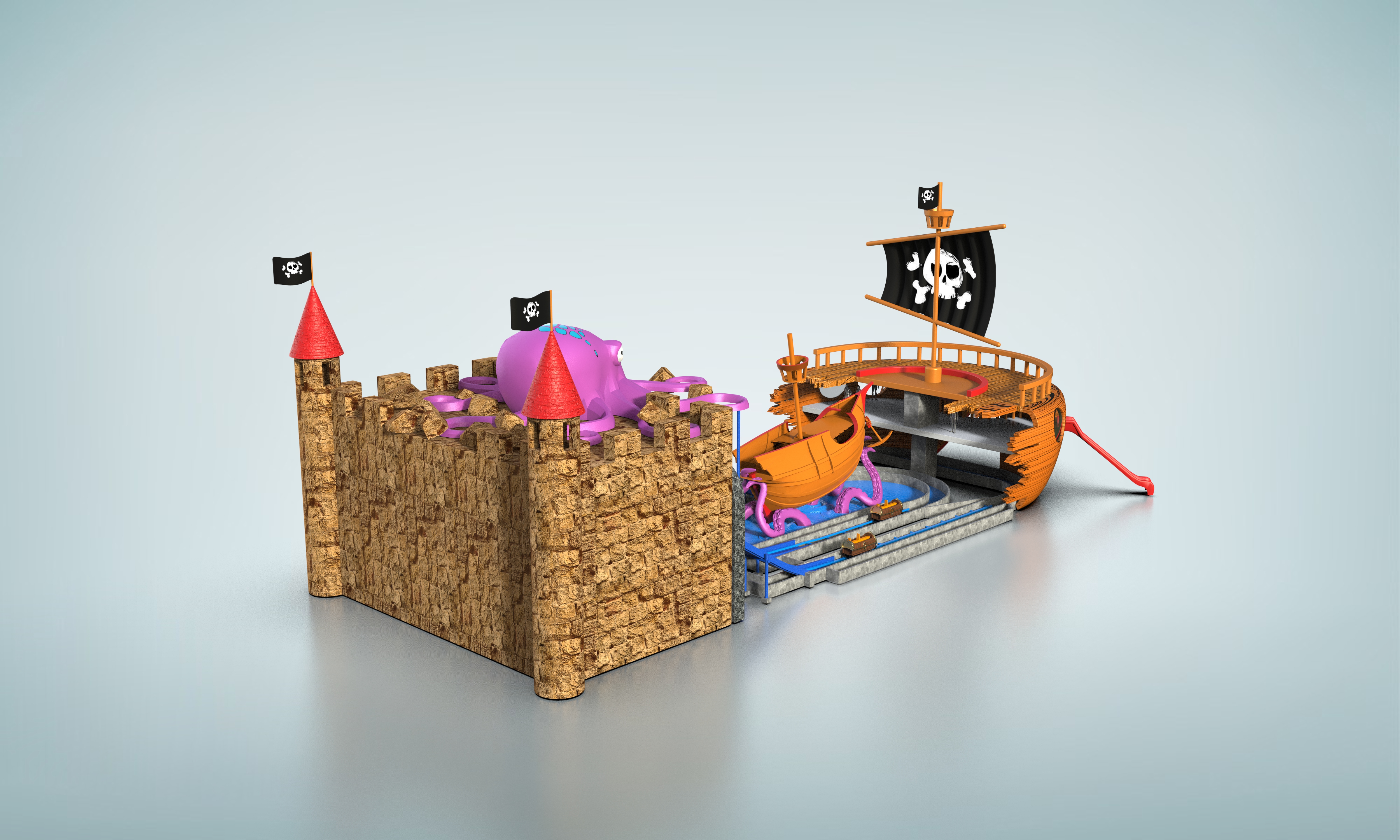 The torrent is advancing bravely.，