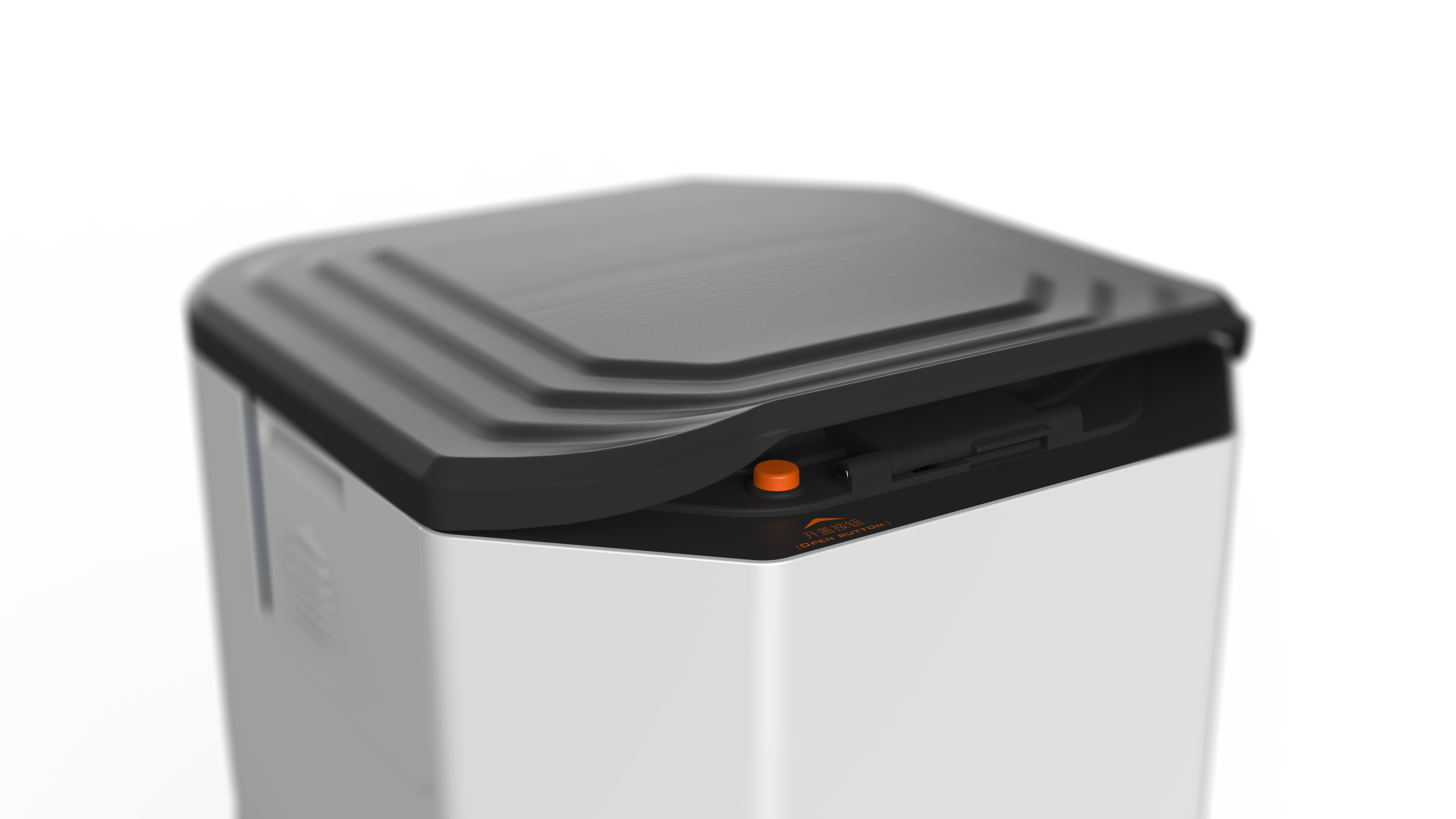 Closed garbage can，