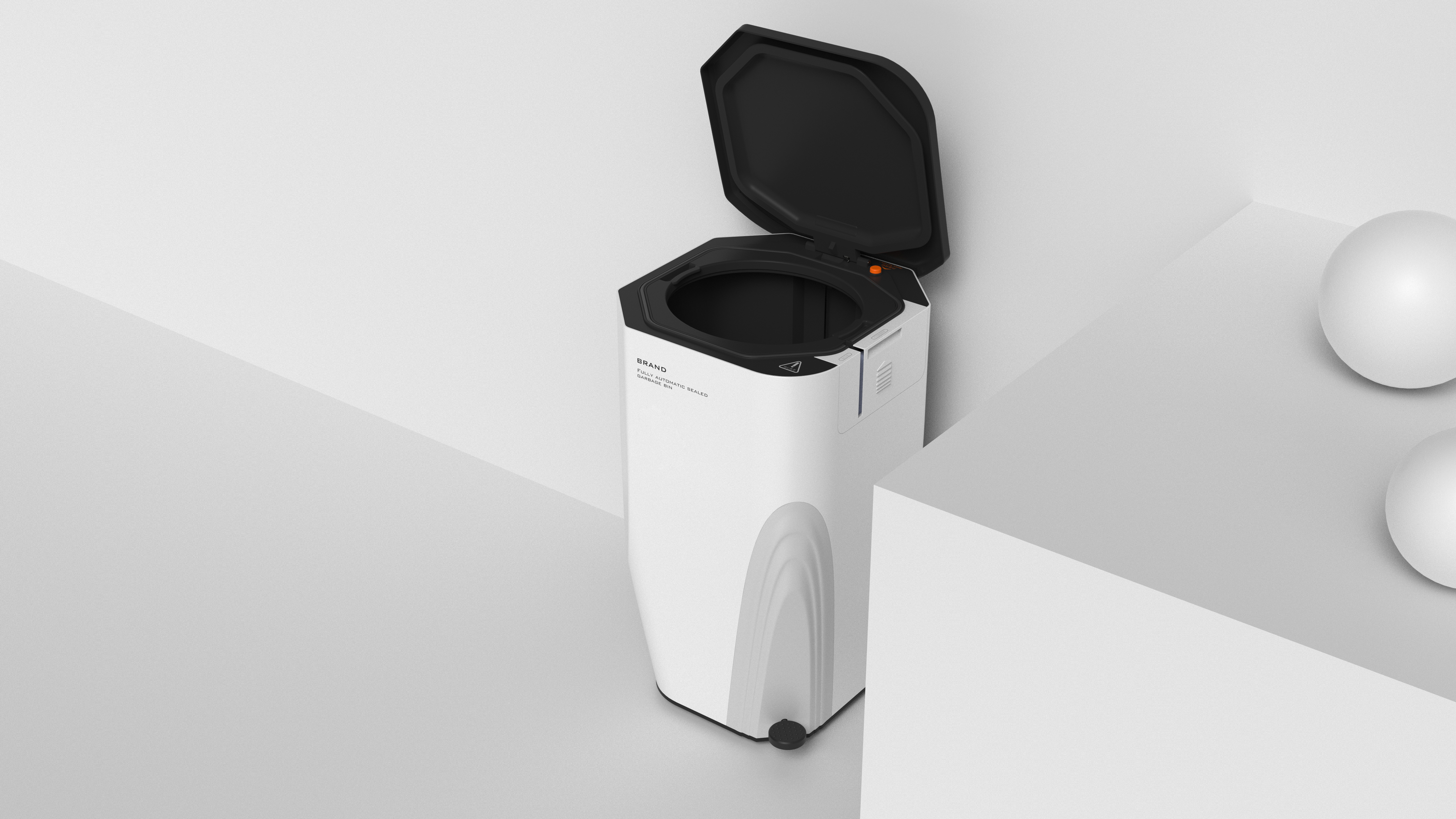 Closed garbage can，