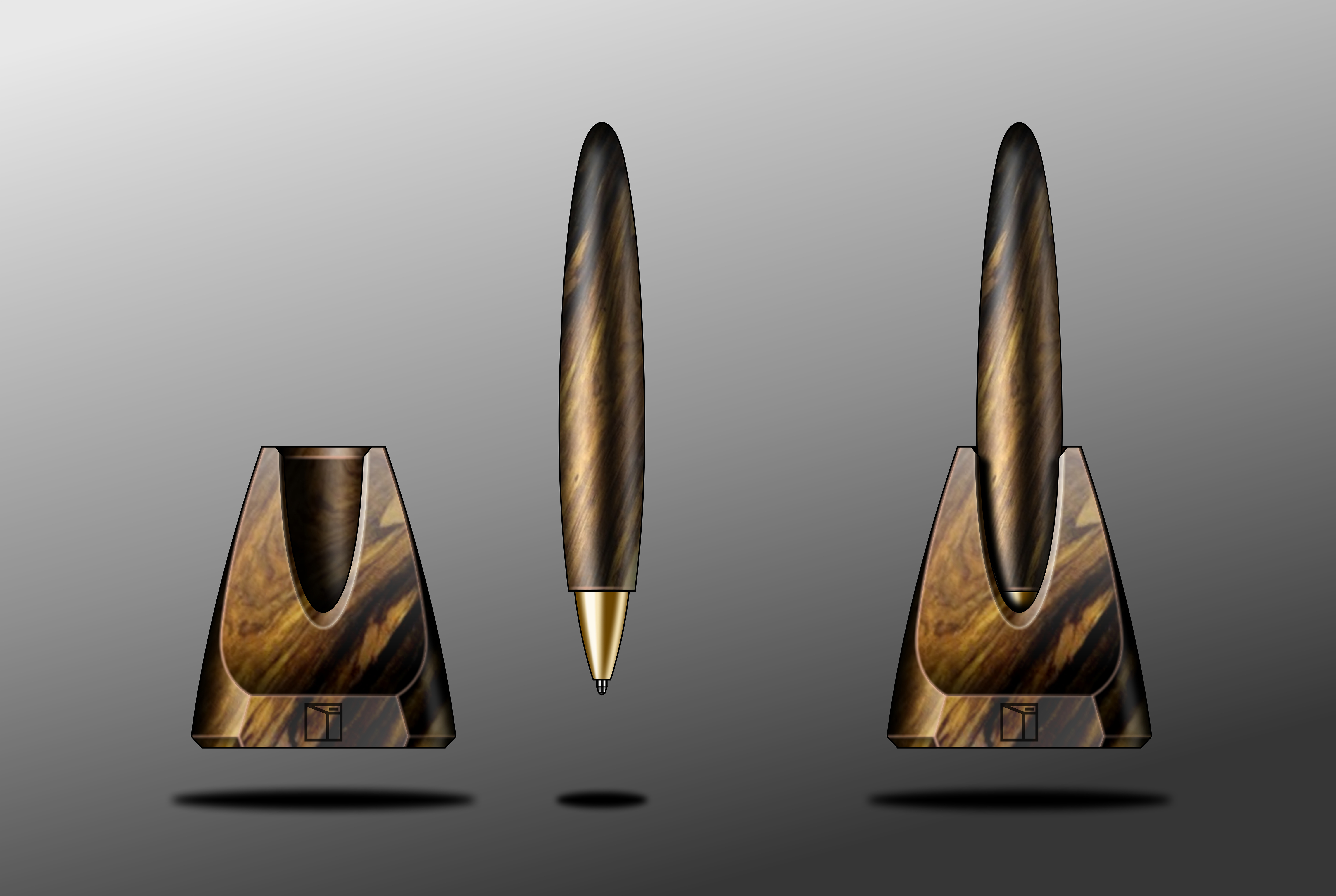 Hardwood, brass, signature pen, quality，