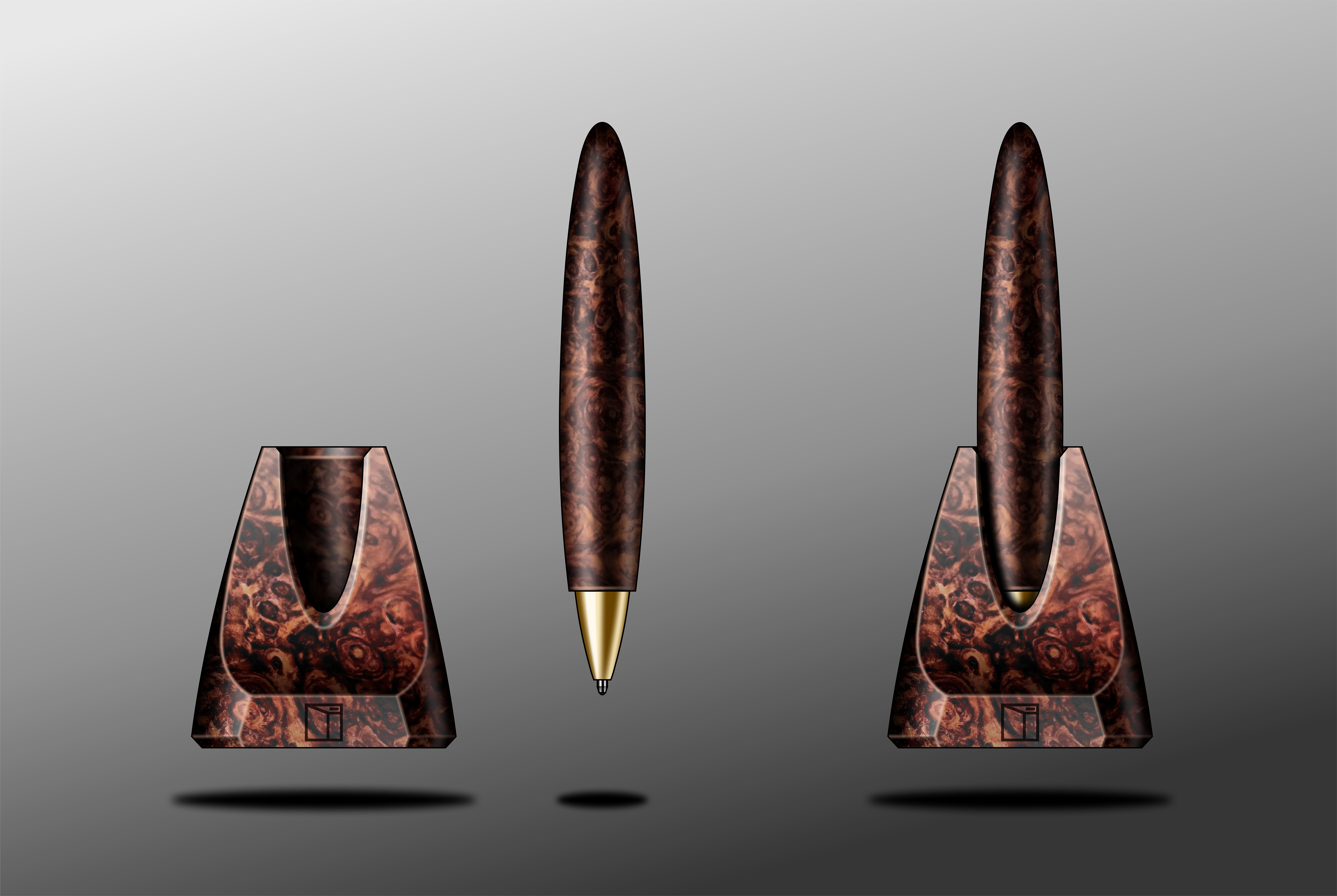 Hardwood, brass, signature pen, quality，