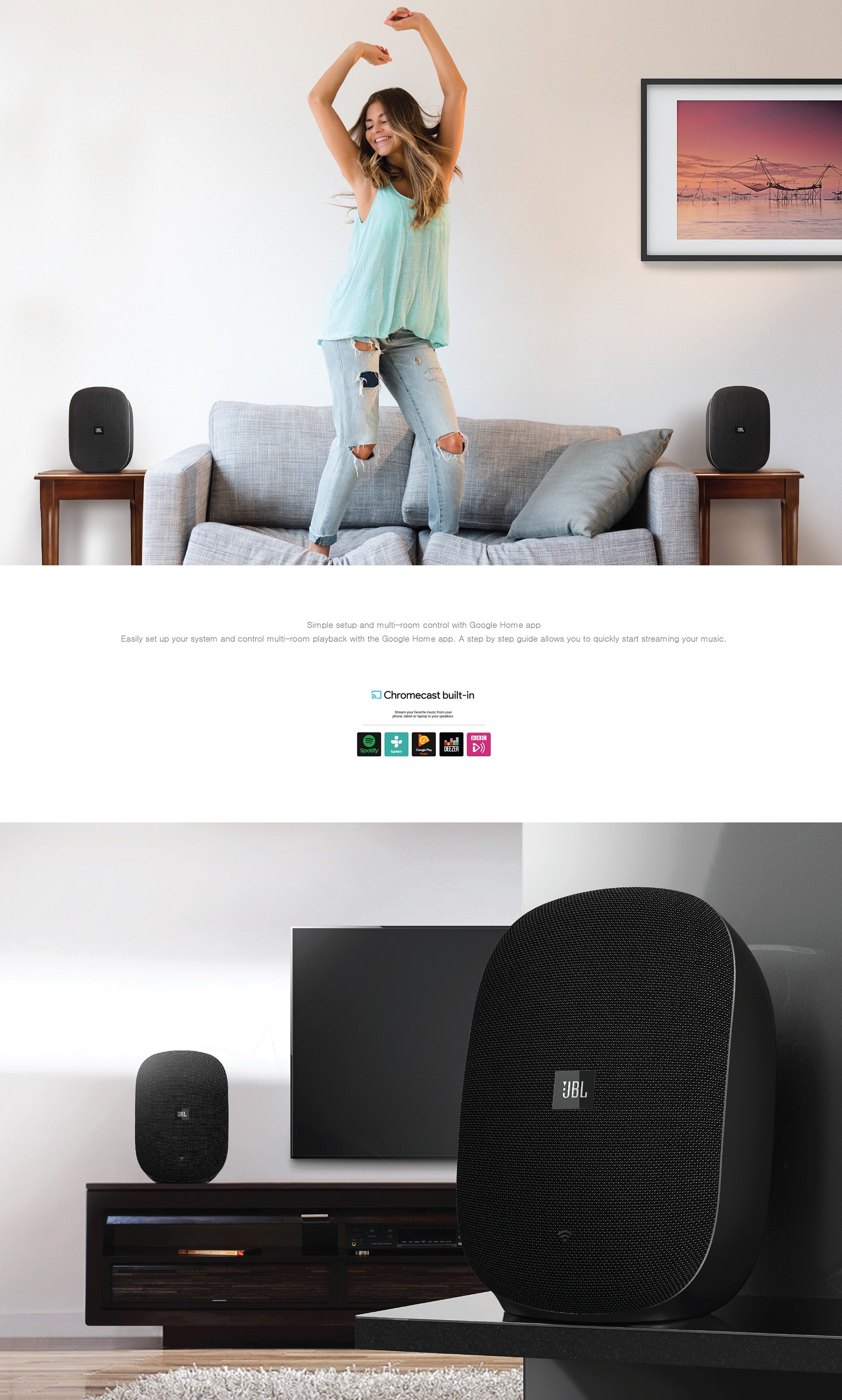 Wireless speaker，sound，JBL speaker，CONTROLXSTREAM，Home audio equipment，black，harman，Reprint，