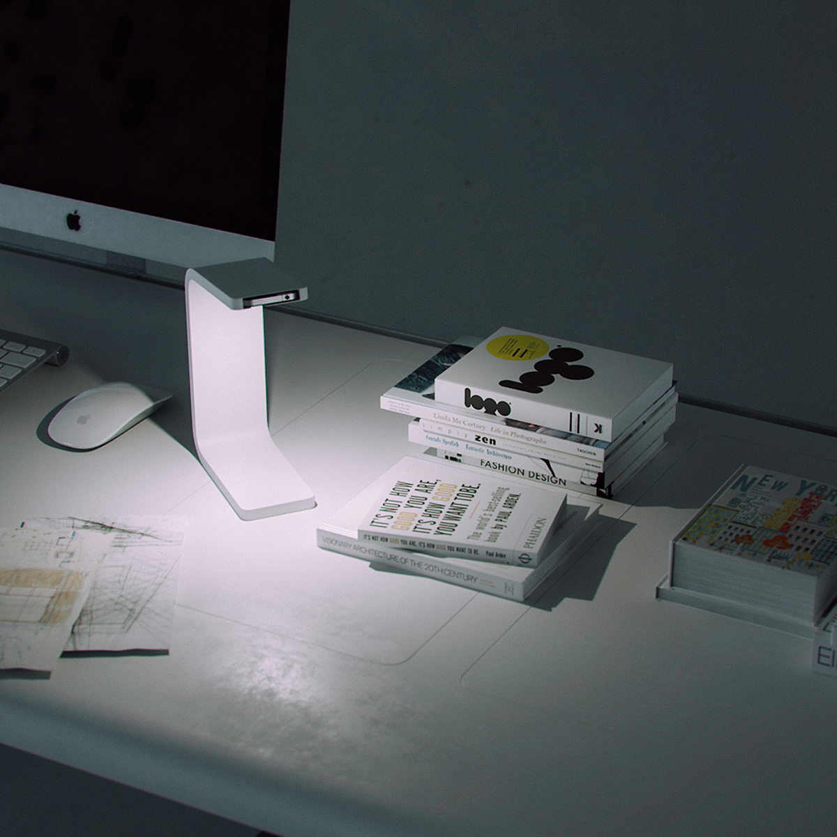 iphone，Light with sound amplifier design，lamp，