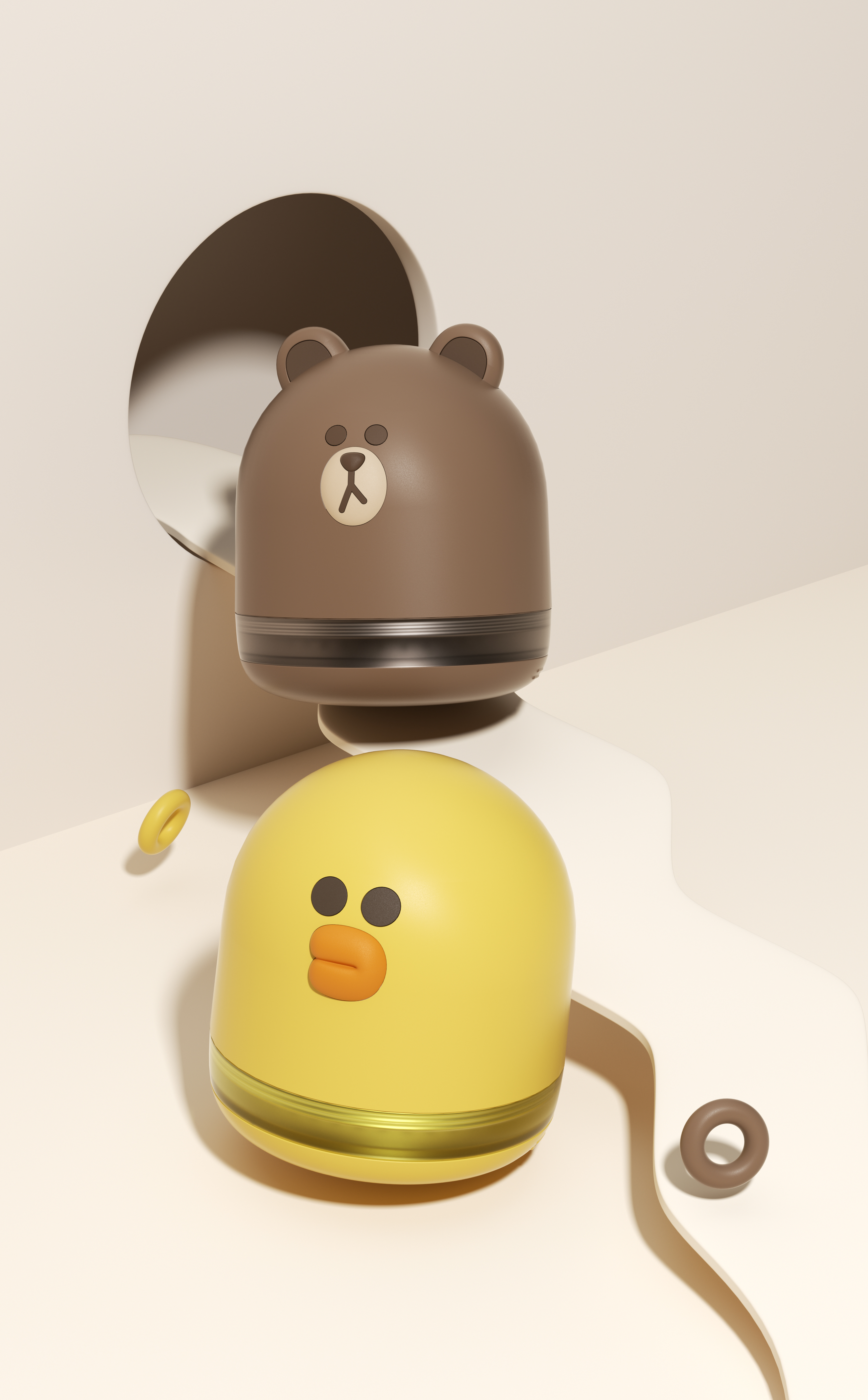 Brown bear，lovely，Hair remover，