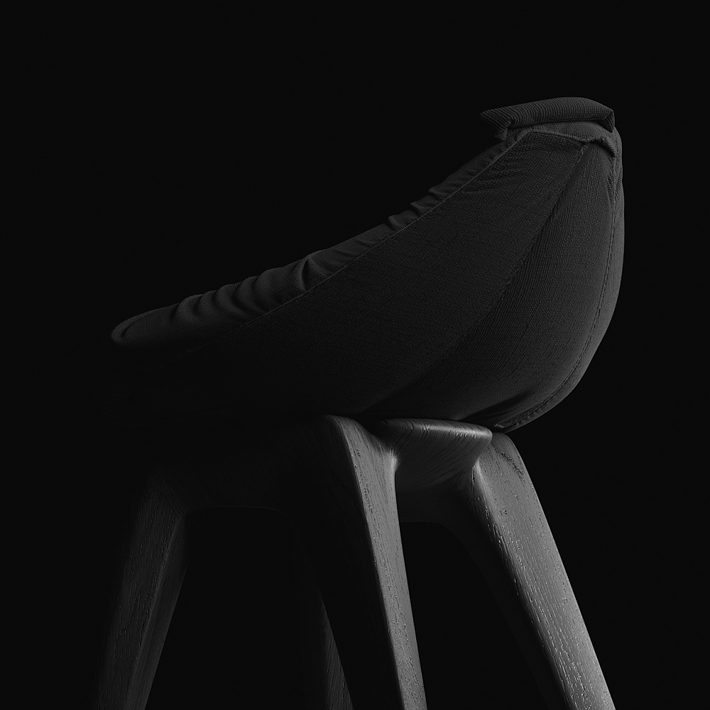 stool，black，white，wooden ，