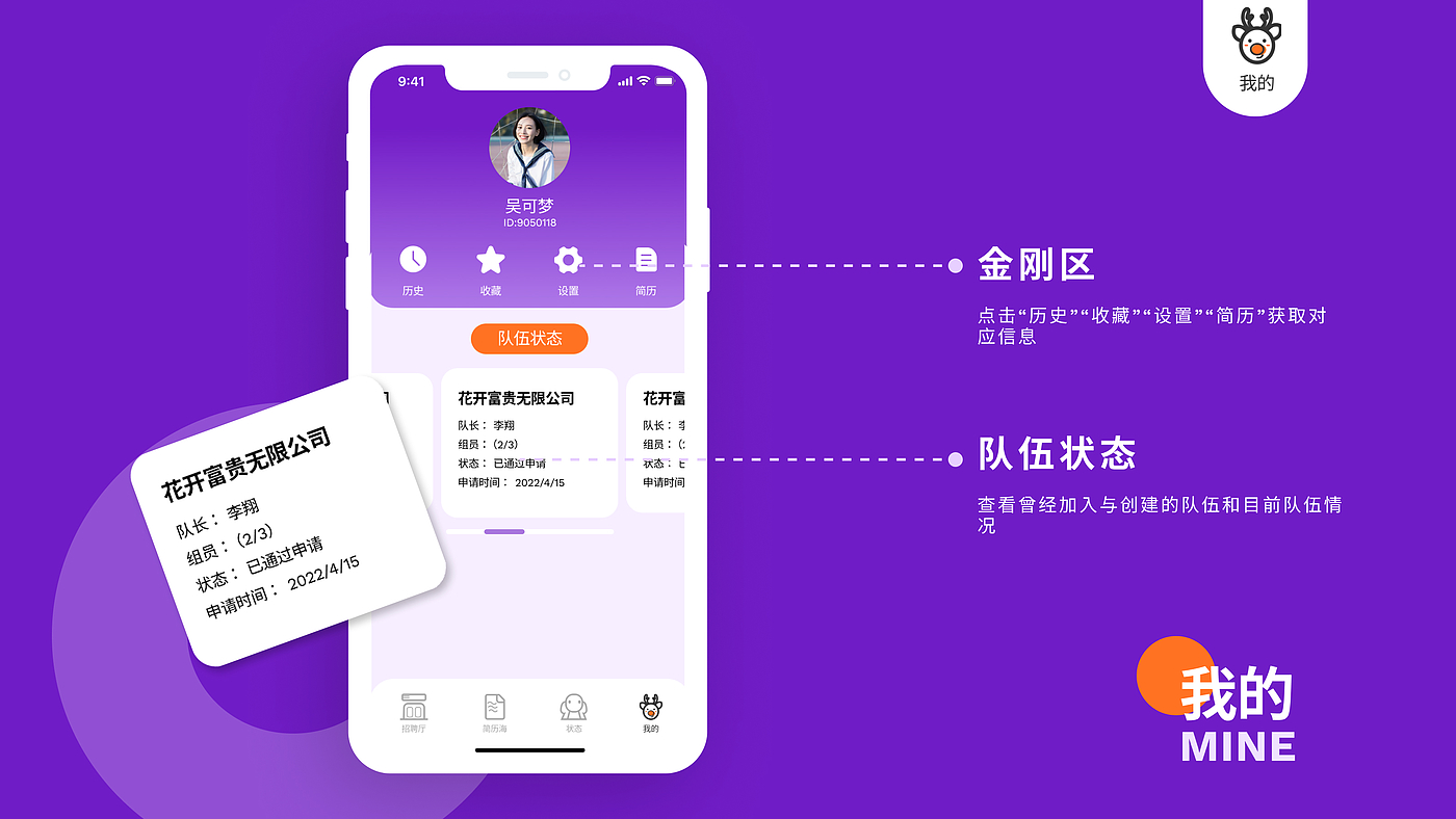 大学生，队伍，小鹿，Z世代，创新创业，团体搭建，交互设计，app，