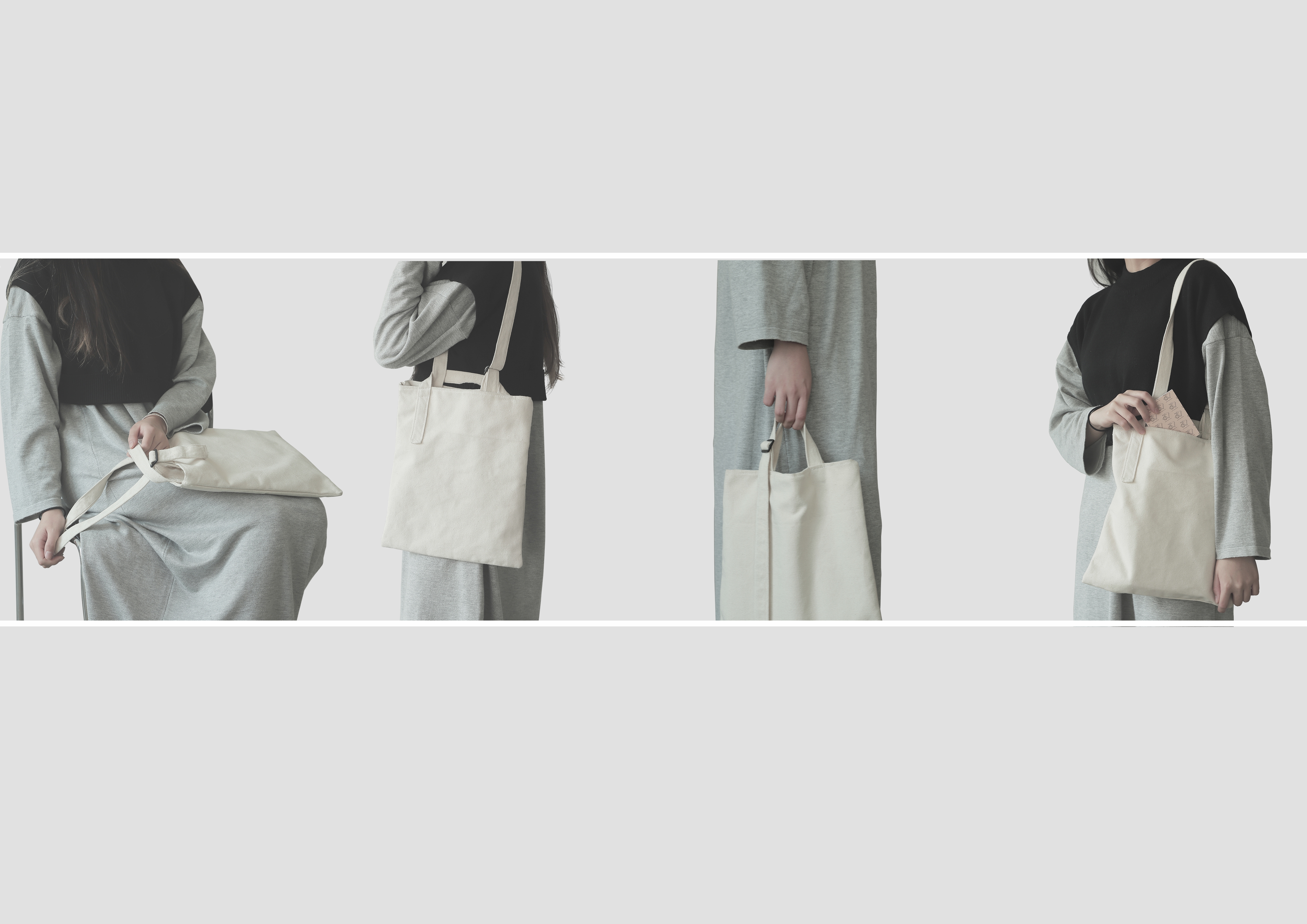 handbag，Shopping bag，sustainable，Long and short，canvas，love，HILL，