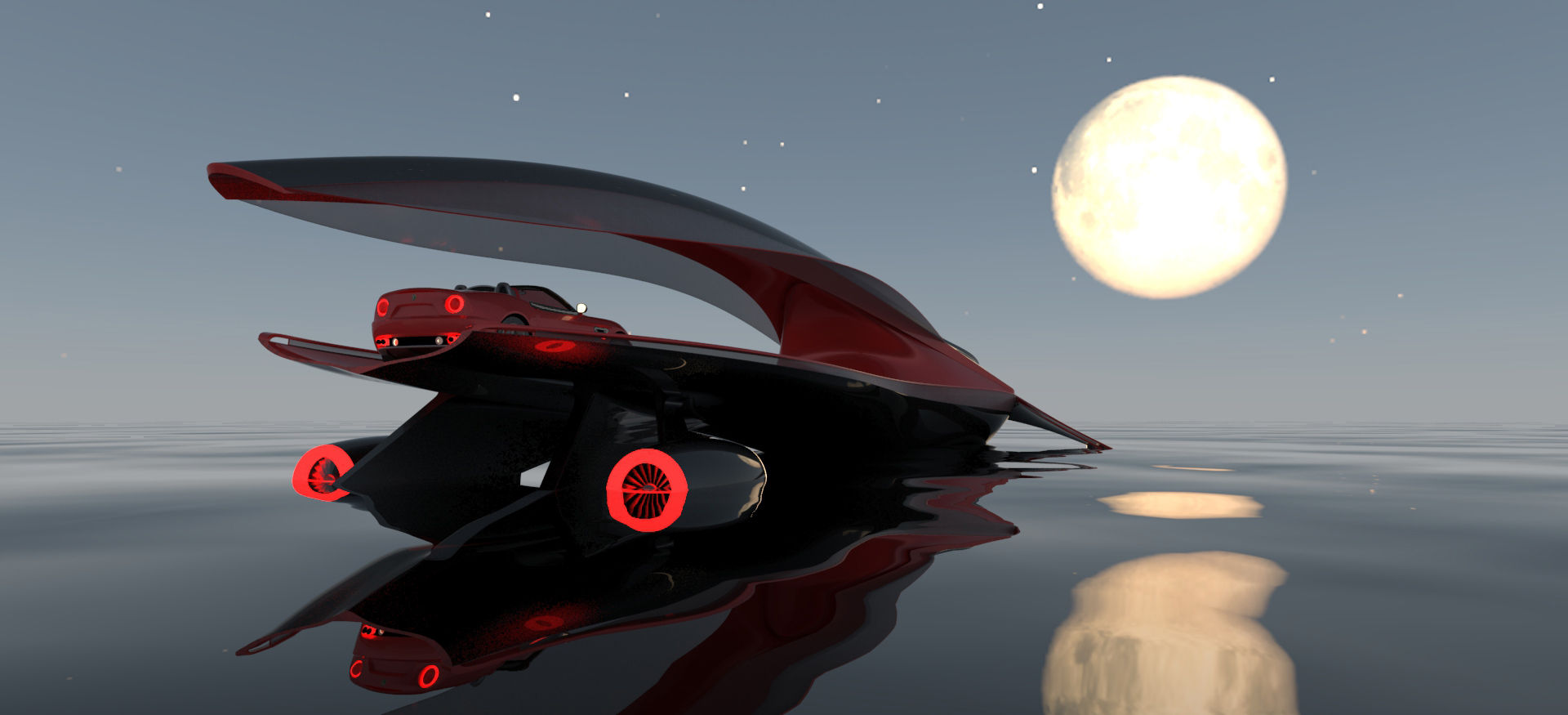 yacht，a ship，Hand drawn，step，Render，alfa romeo ，Alpha Romeo，Shark，