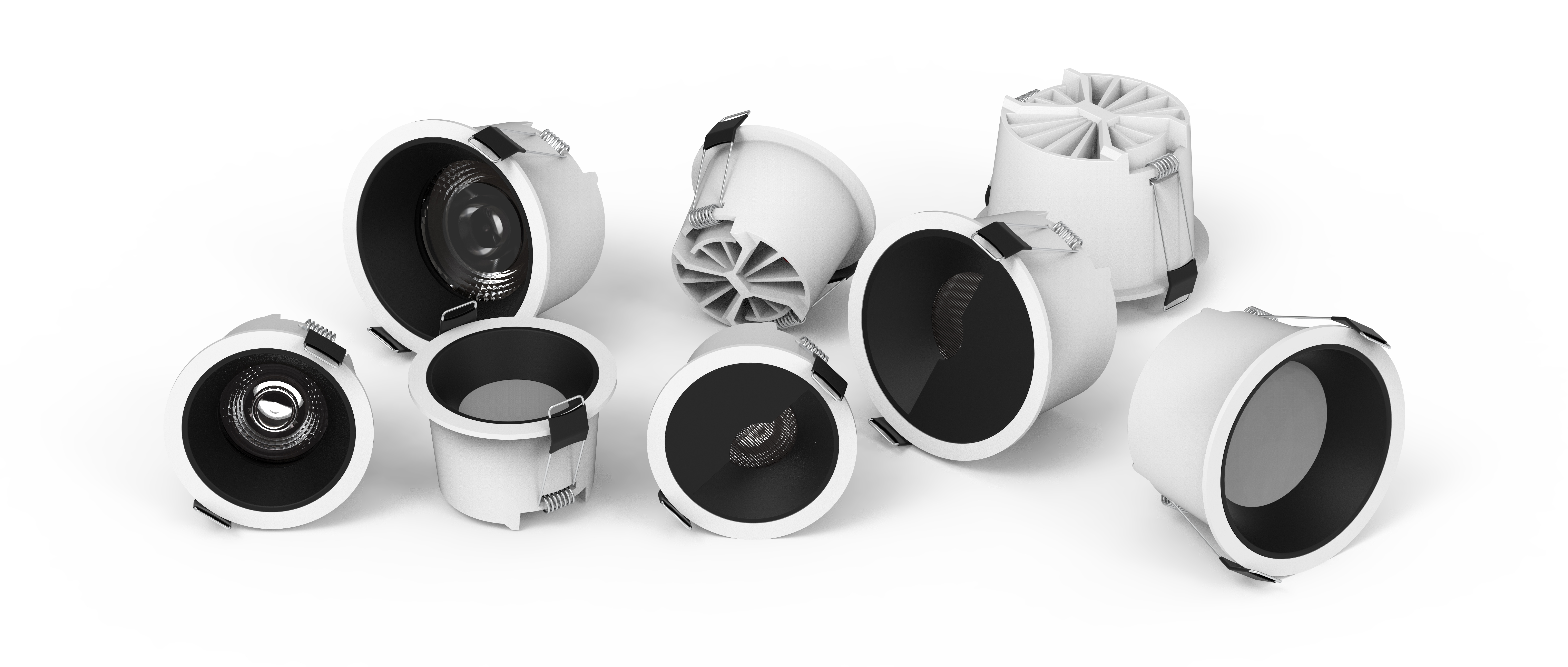 lamps and lanterns，Shang Zhao，lighting，Spotlight，Downlight，Render，dissipate heat，keyshot，