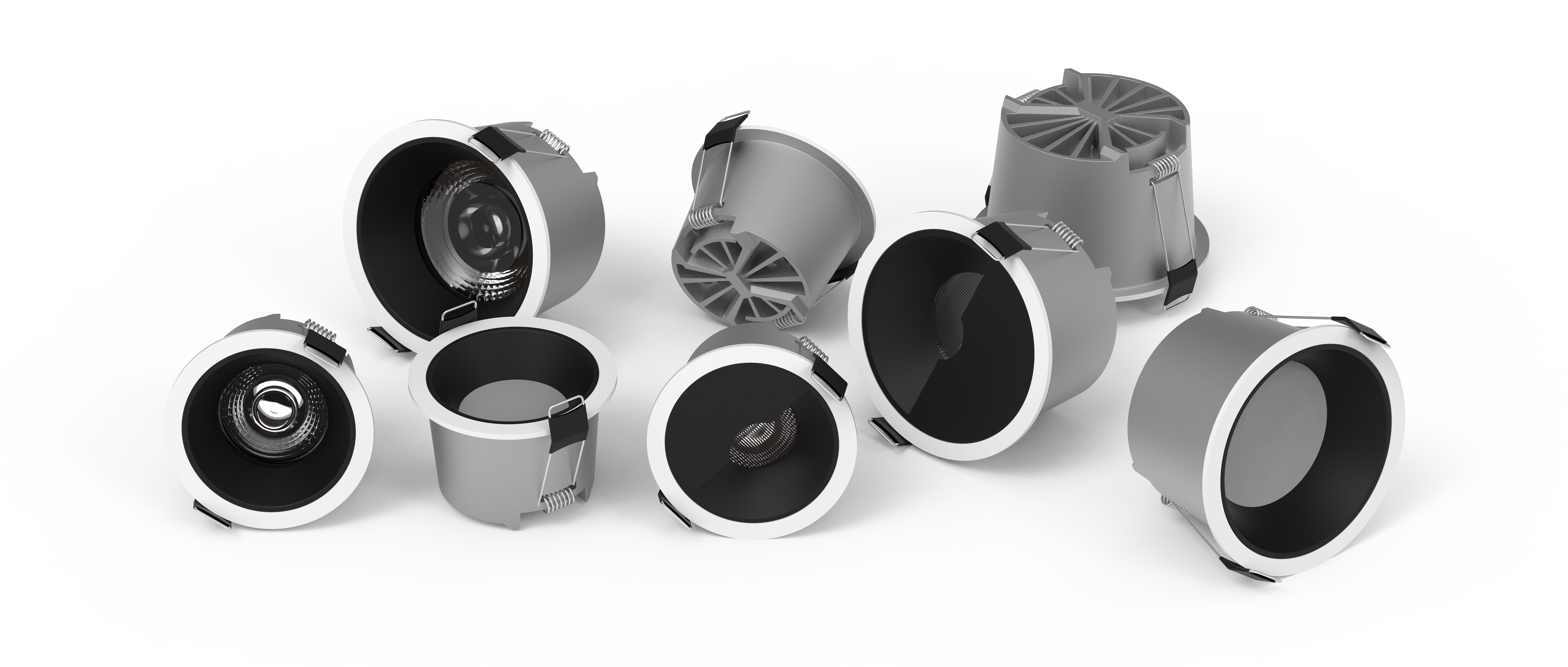 lamps and lanterns，Shang Zhao，lighting，Spotlight，Downlight，Render，dissipate heat，keyshot，