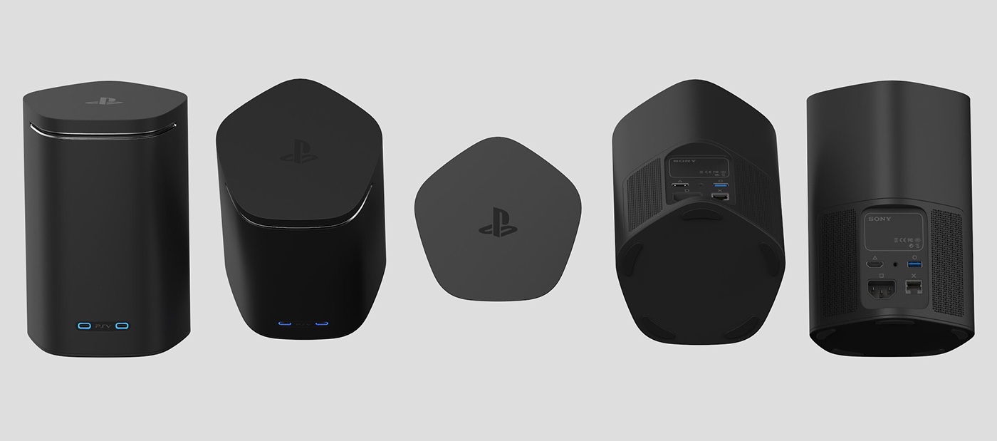 black，fashion，Sony，sony，recreational machines，sporting facilities，PlayStation V，conceptual design，Concise and simple，