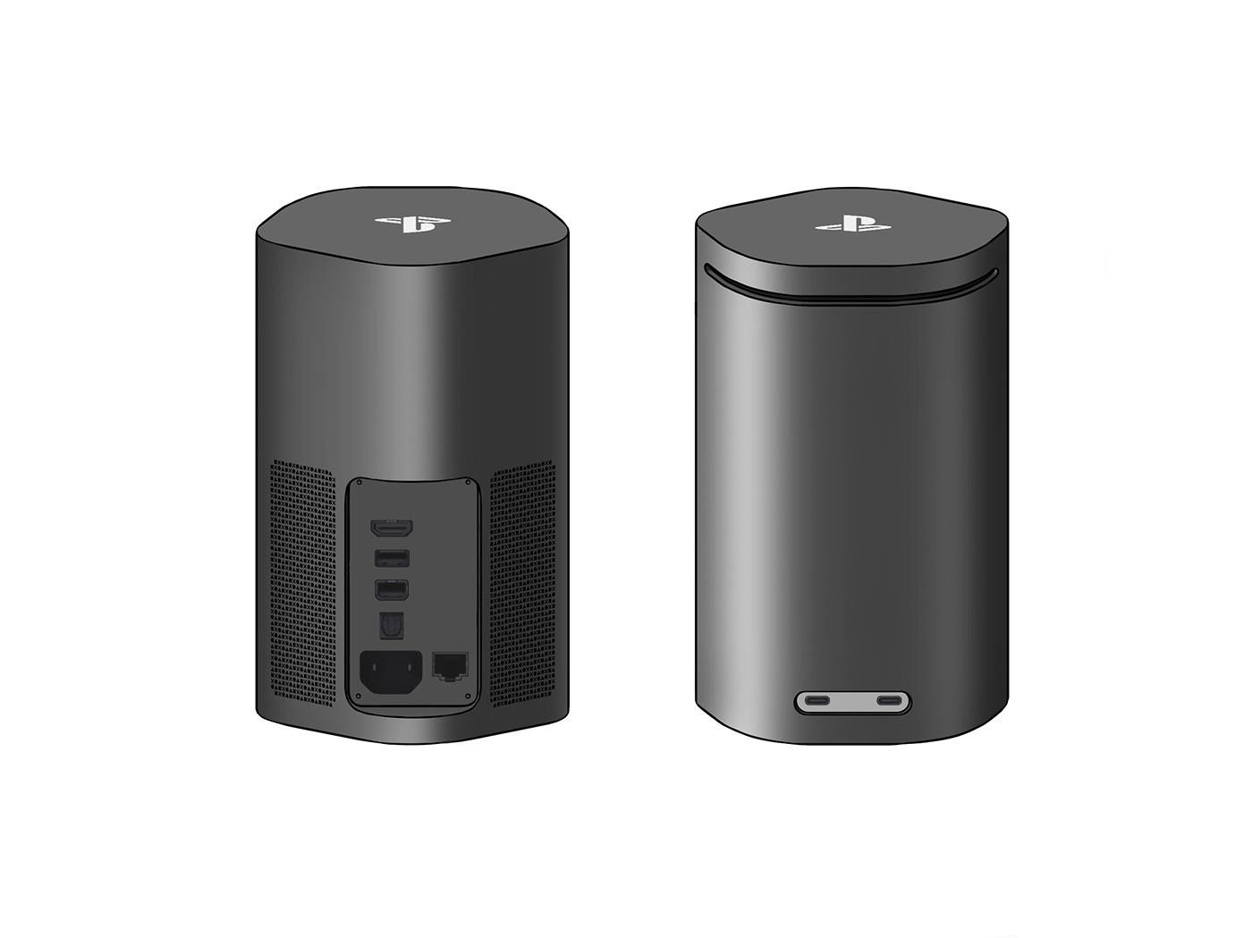 black，fashion，Sony，sony，recreational machines，sporting facilities，PlayStation V，conceptual design，Concise and simple，