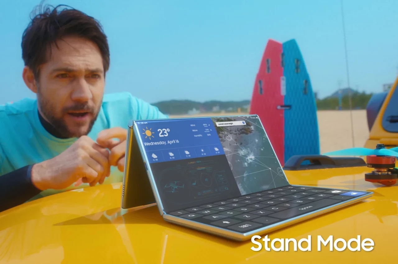 monitor，Samsung，Foldable，product design，Foldable screen，Samsung mobile phone，tablet PC，electronic product，