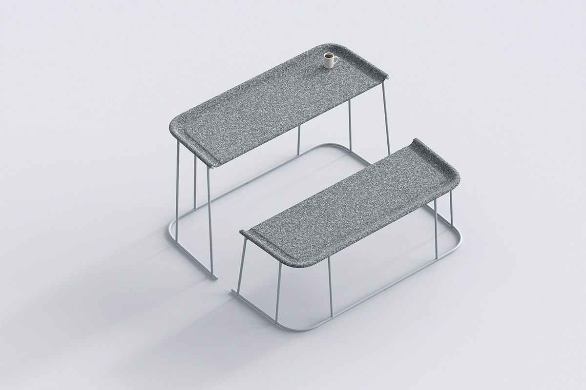 furniture design ，Tables and chairs，PET Felt，