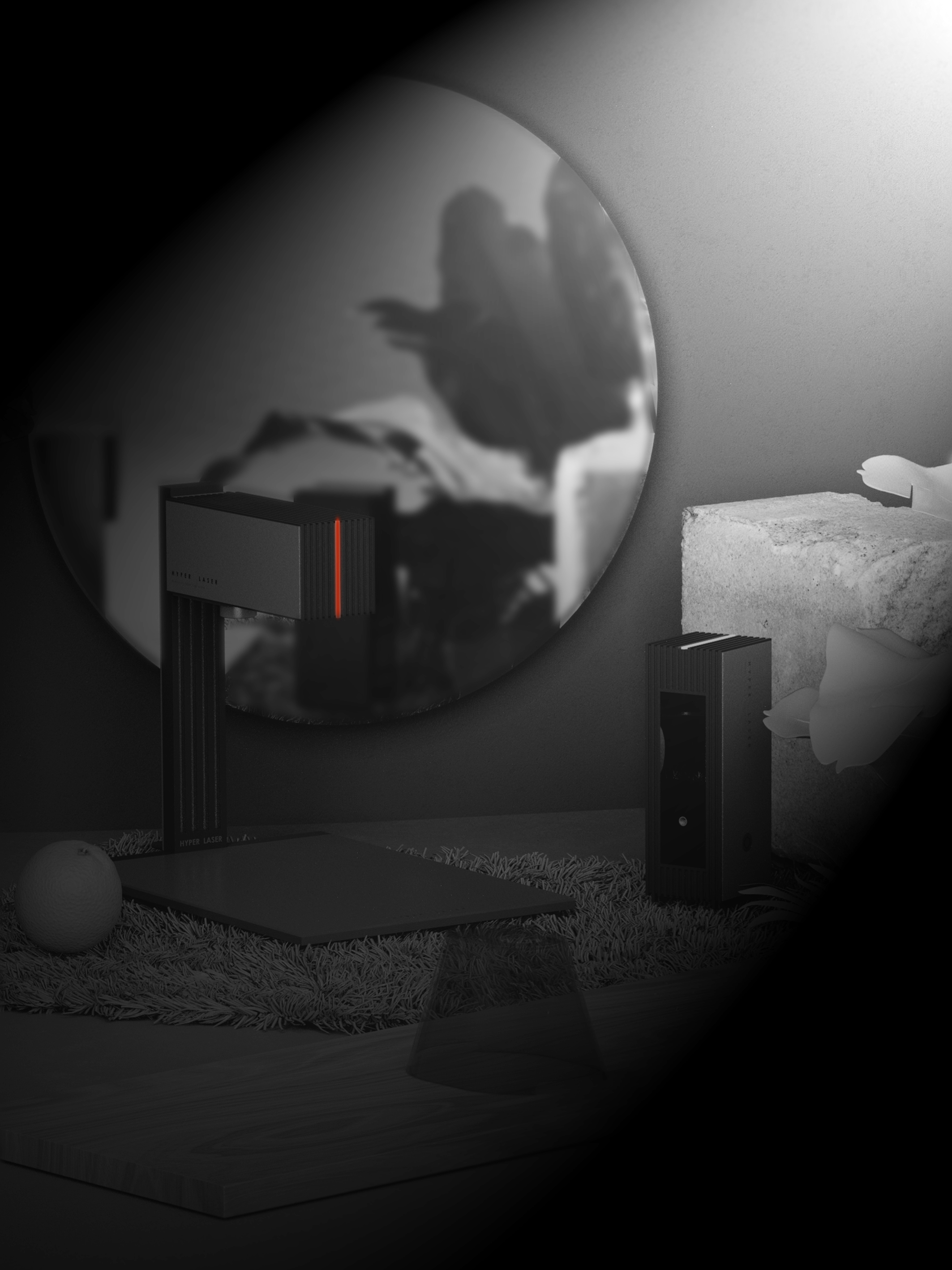 KEJI，science and technology，C60，Light and shadow，Engraving machine，