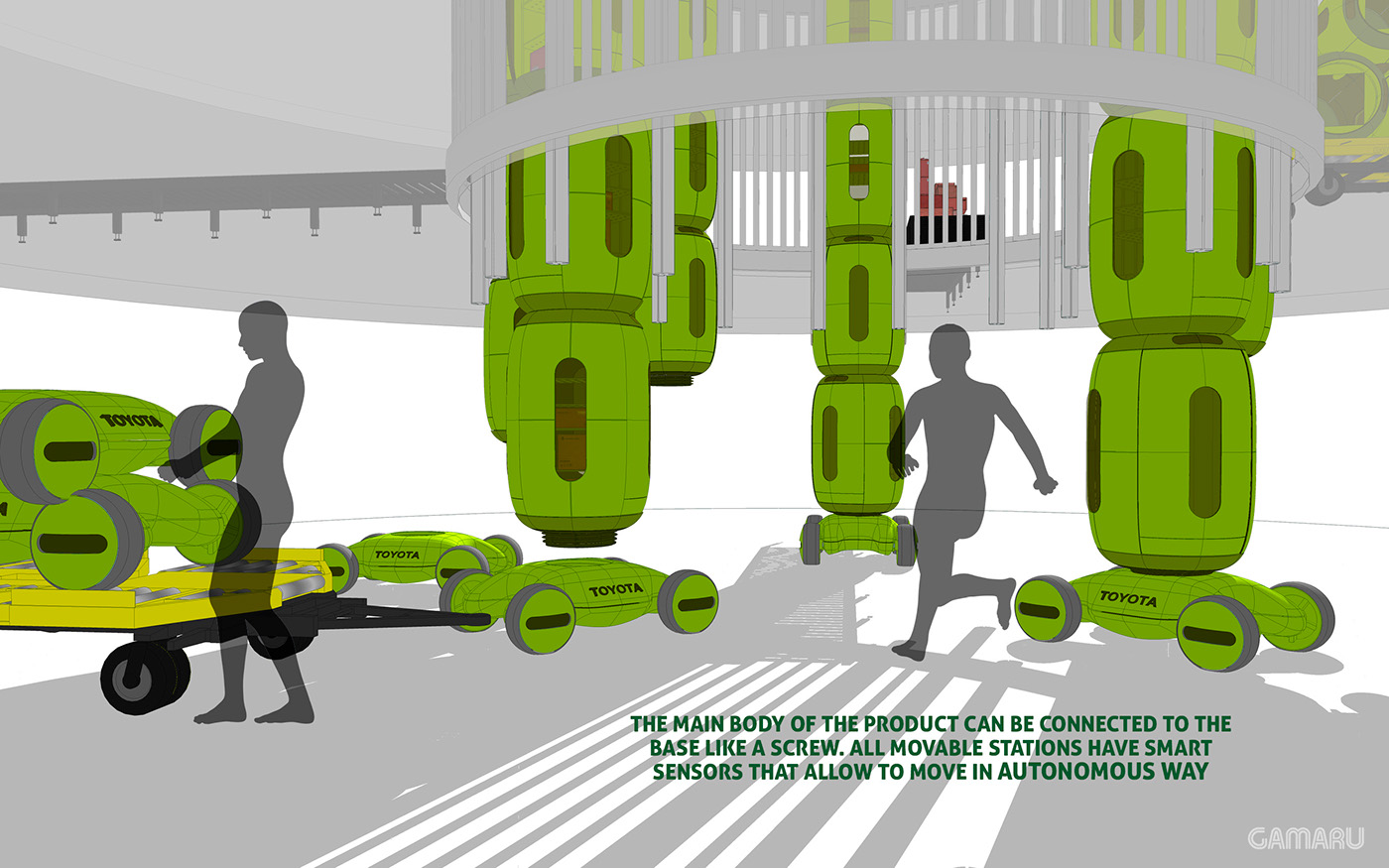 Gamaru，UAV，robot，mail，express，package，Send，Logistics equipment，Driverless，green，