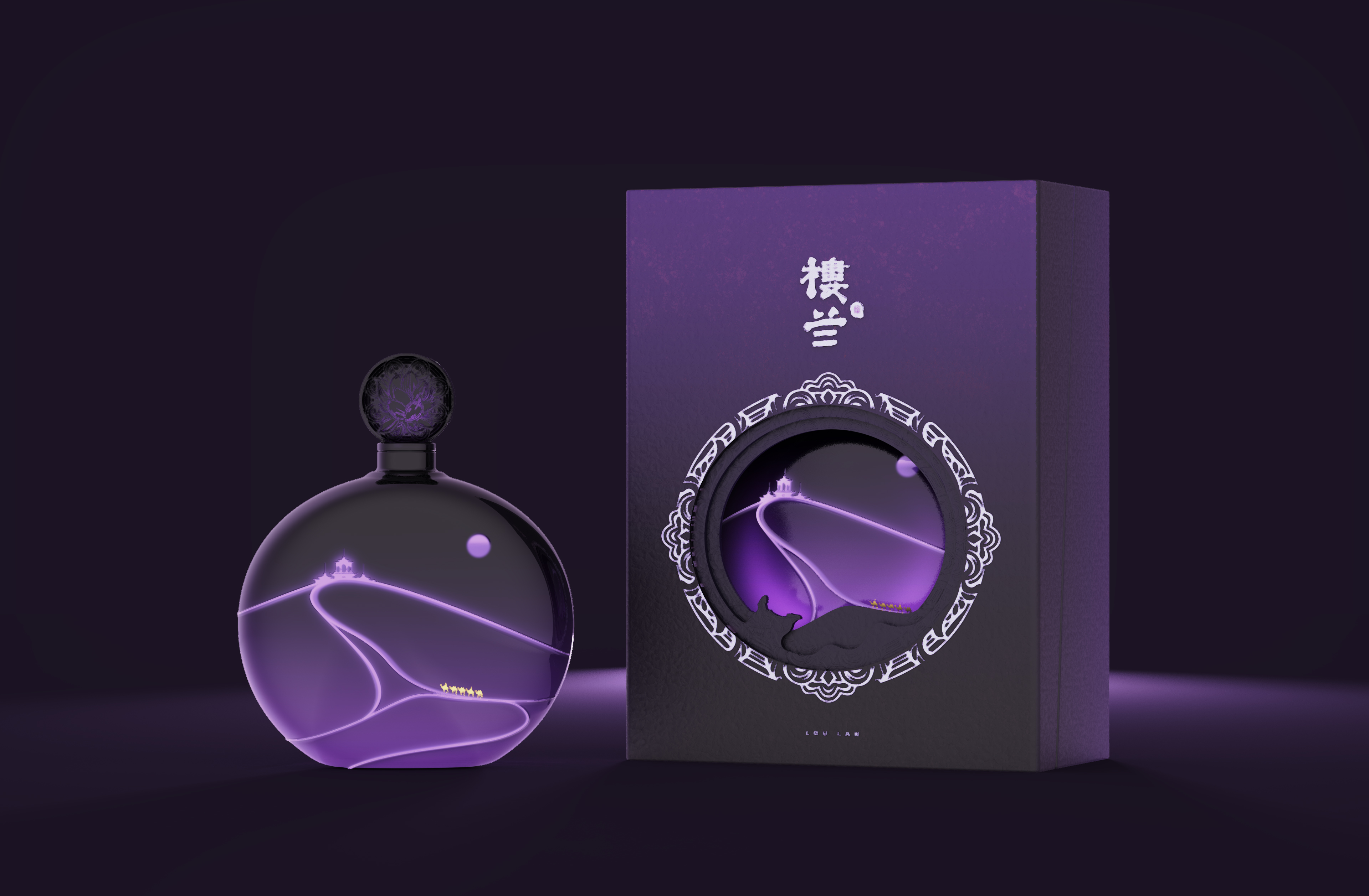 packing design，Wine bottle design，Loulan，