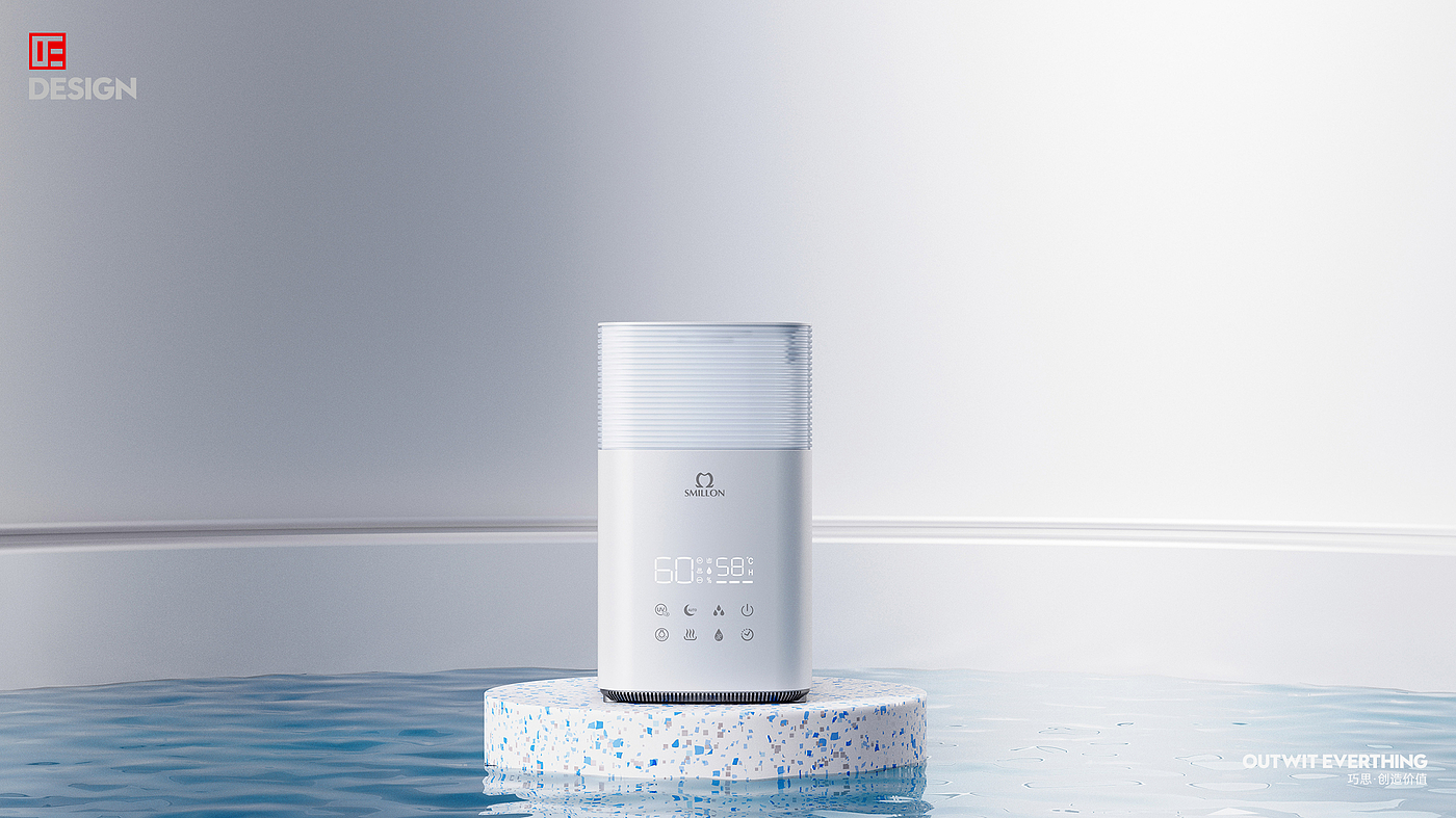 Humidifier，Environmental humidification，Environmental sterilization，Sterilization humidifier，industrial design，Macro wing design，Environmental improvement，Product rendering，