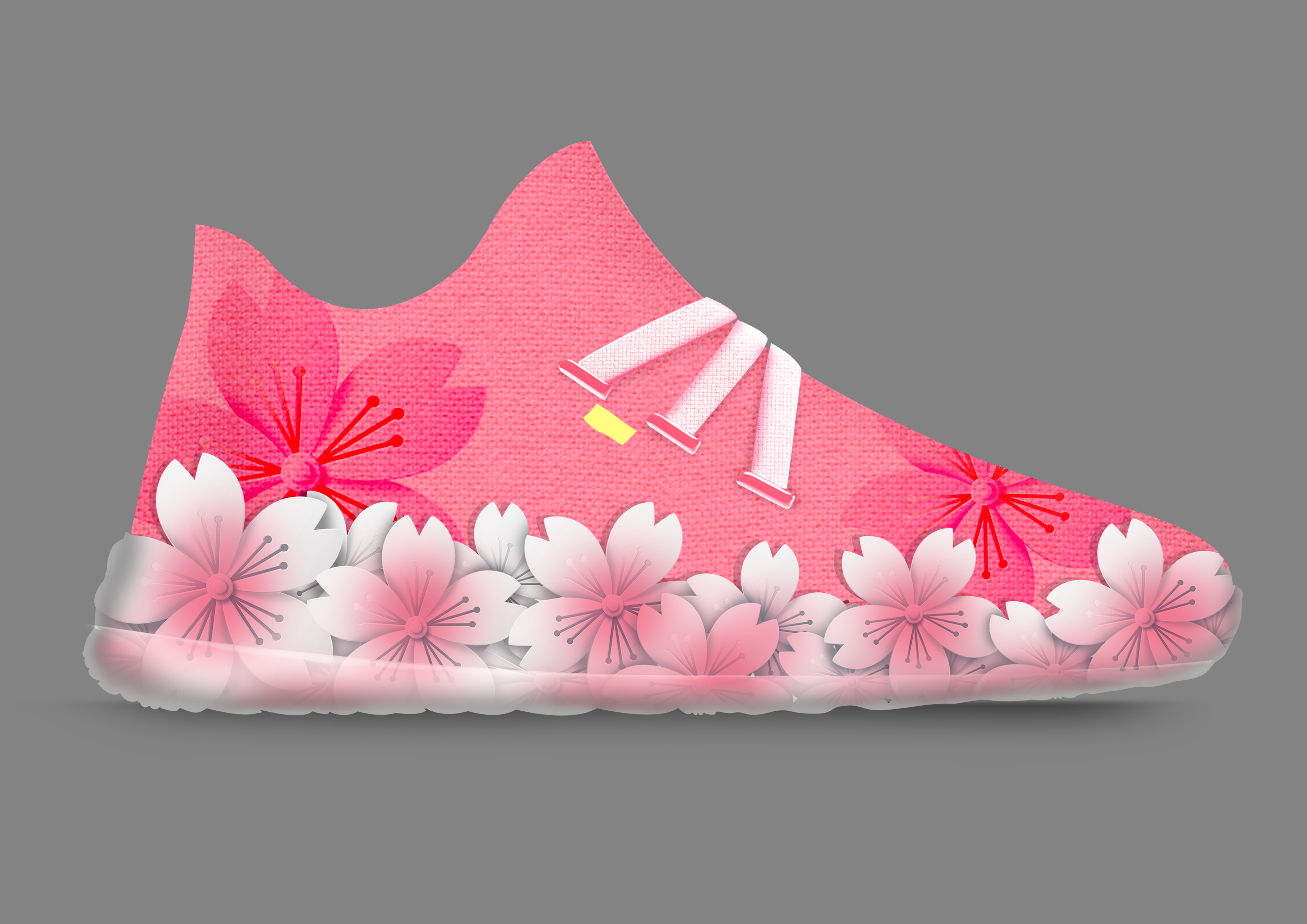shoes，cherry blossoms，