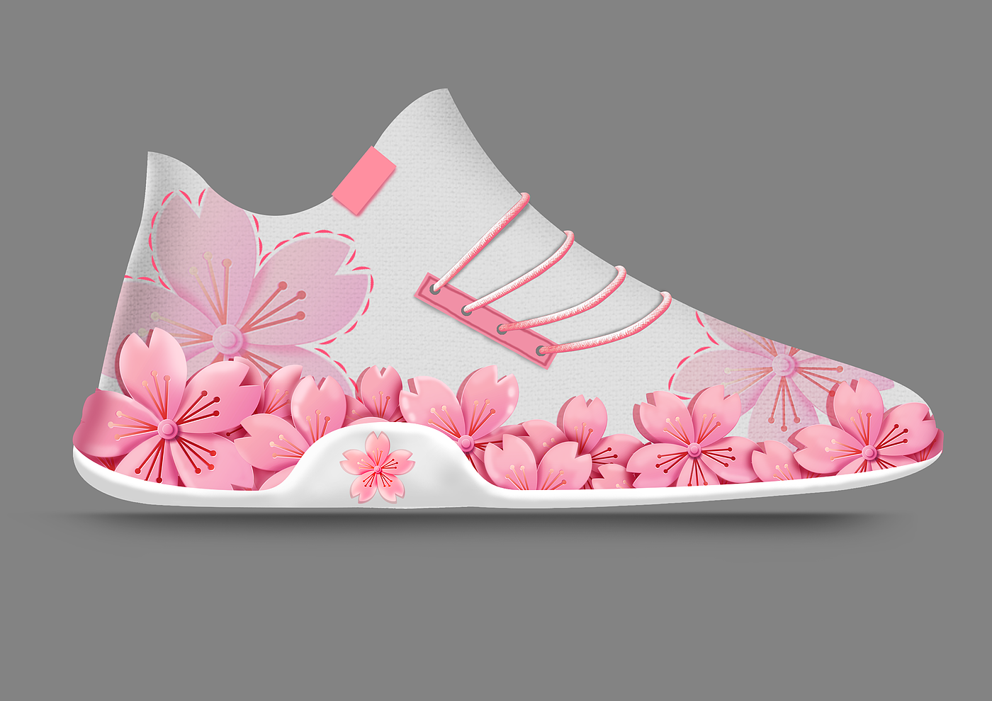 shoes，cherry blossoms，