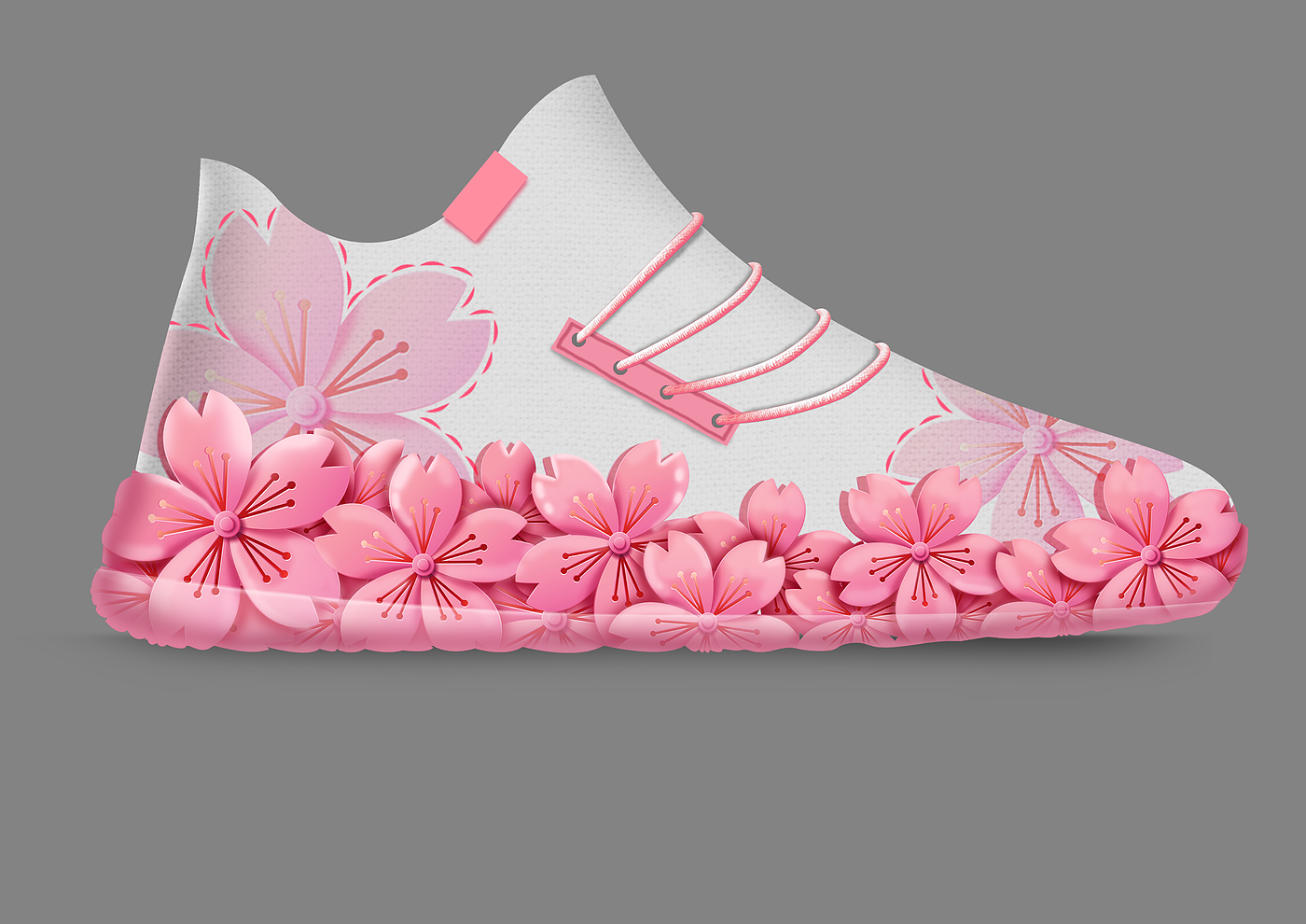 shoes，cherry blossoms，