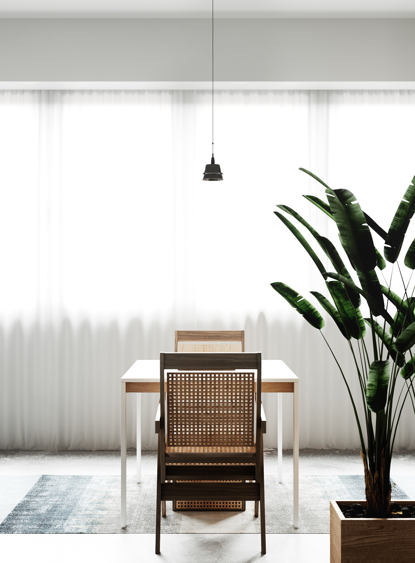 Interior design，Rendering，Nordic style，Architecture，furniture，