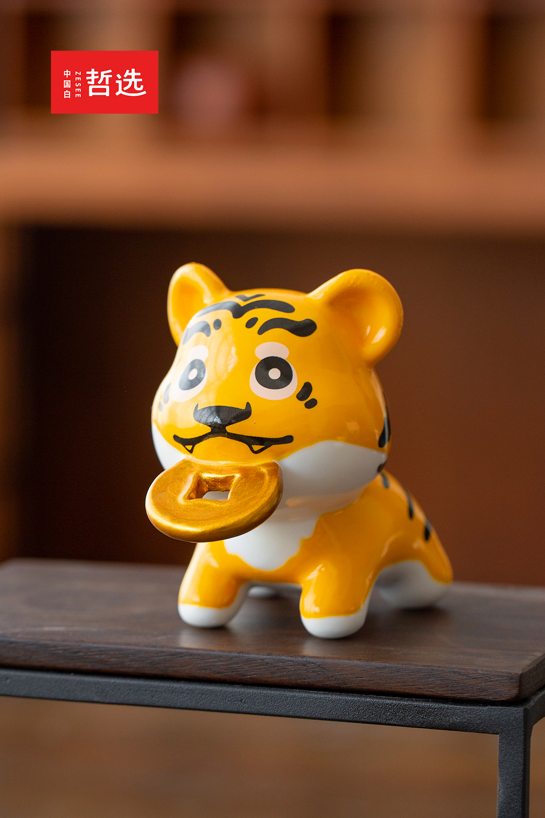 Doll，Blind box，Ornaments，adorable tiger，ceramics，Zhe Xuan，gift，