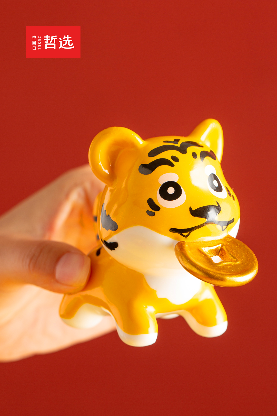 Doll，Blind box，Ornaments，adorable tiger，ceramics，Zhe Xuan，gift，