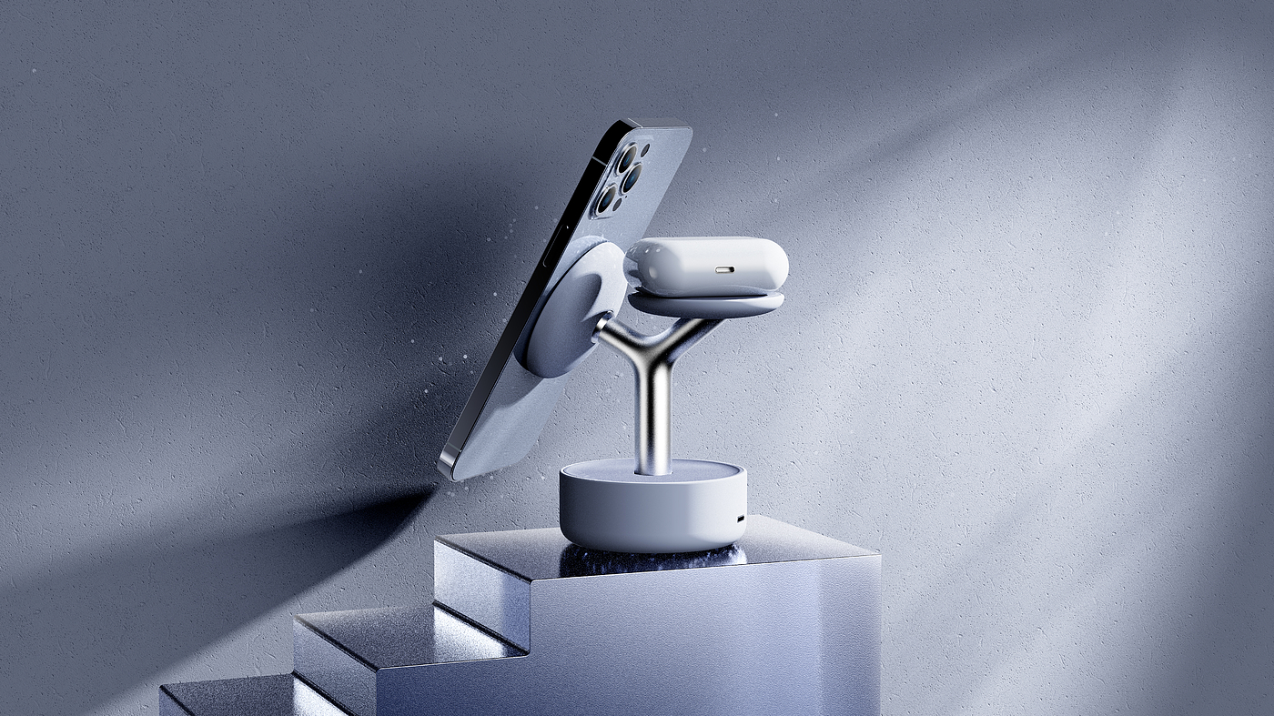 3c，iphone，airpods，Wireless charging，portable source，Mobile phone bracket，Fleshy，