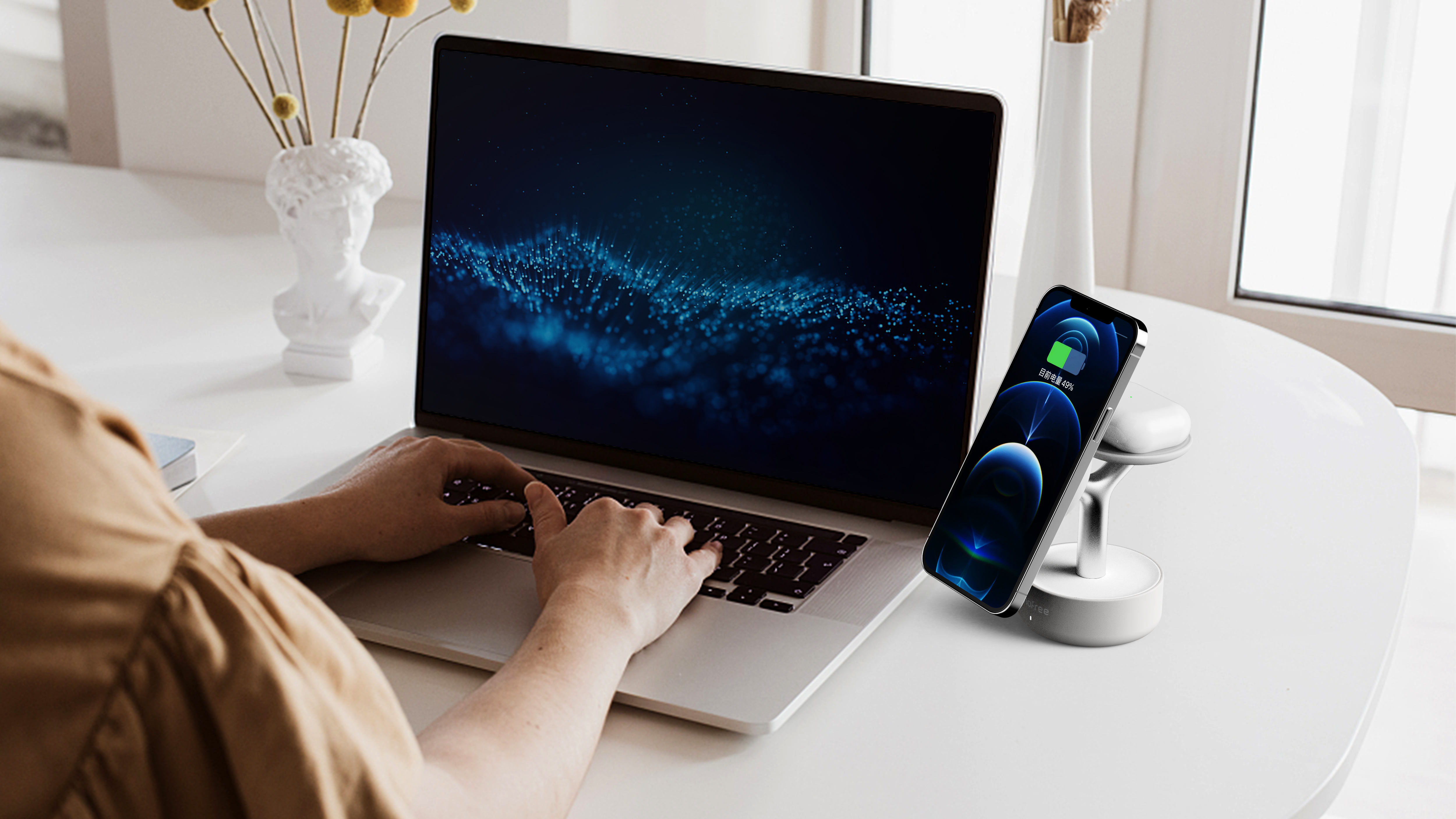 3c，iphone，airpods，Wireless charging，portable source，Mobile phone bracket，Fleshy，