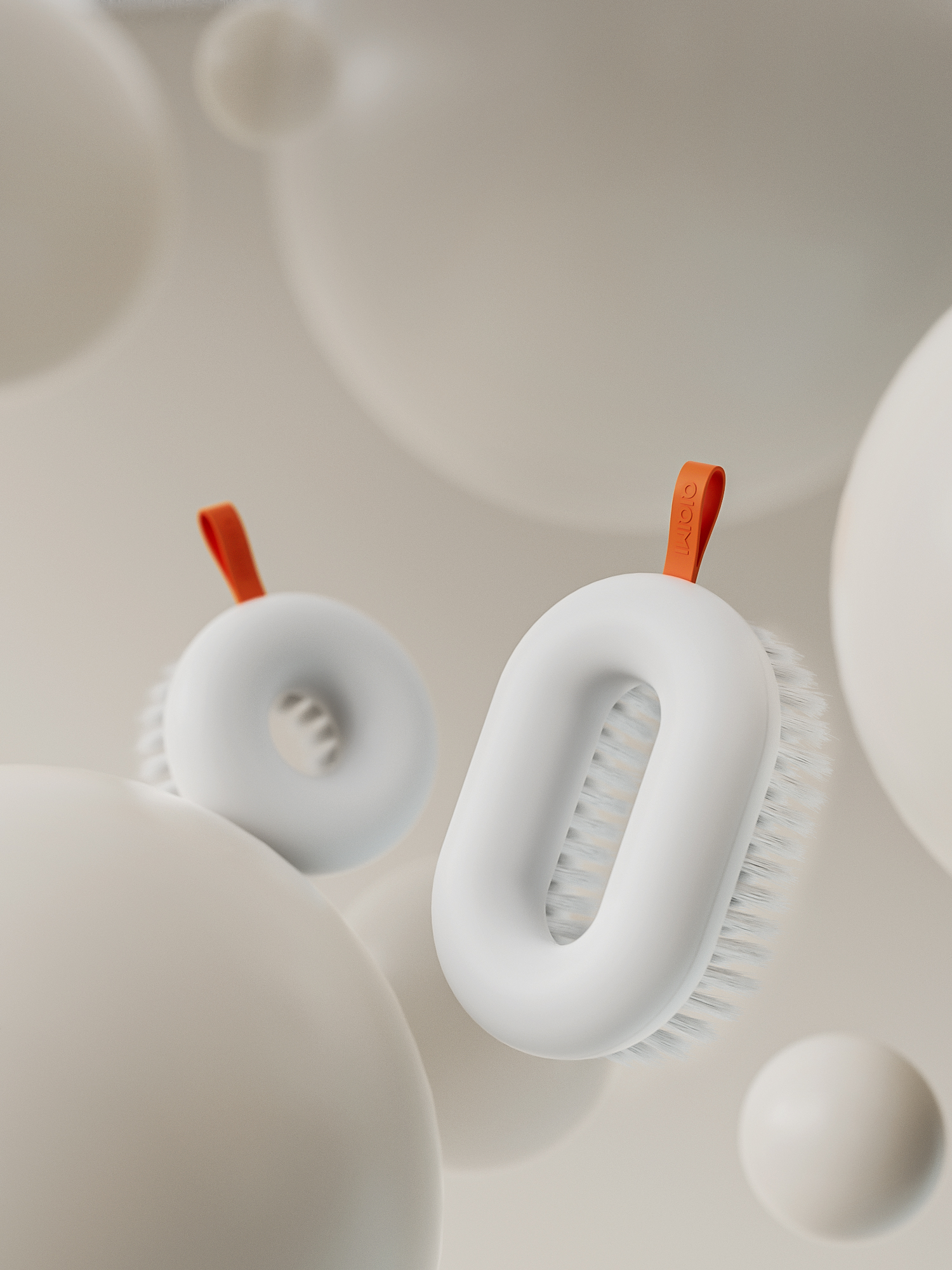 industrial design，Qinmei Qimi，Home Furnishing，kitchen，industrial design，Science and technology ring，doughnut，Ring cleaning brush，