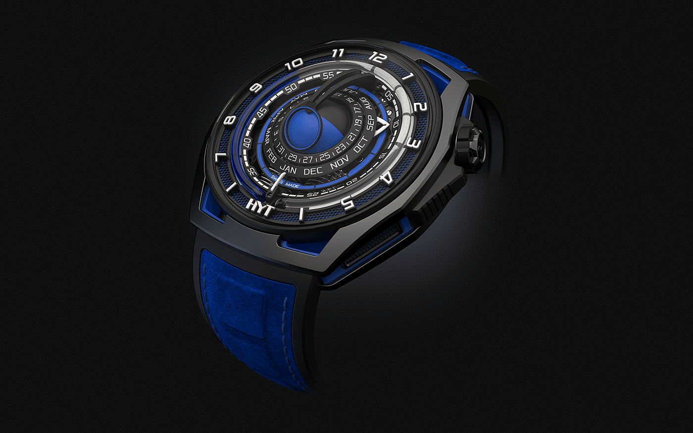 HYT，Wristwatch，Wrist watch，industrial design，