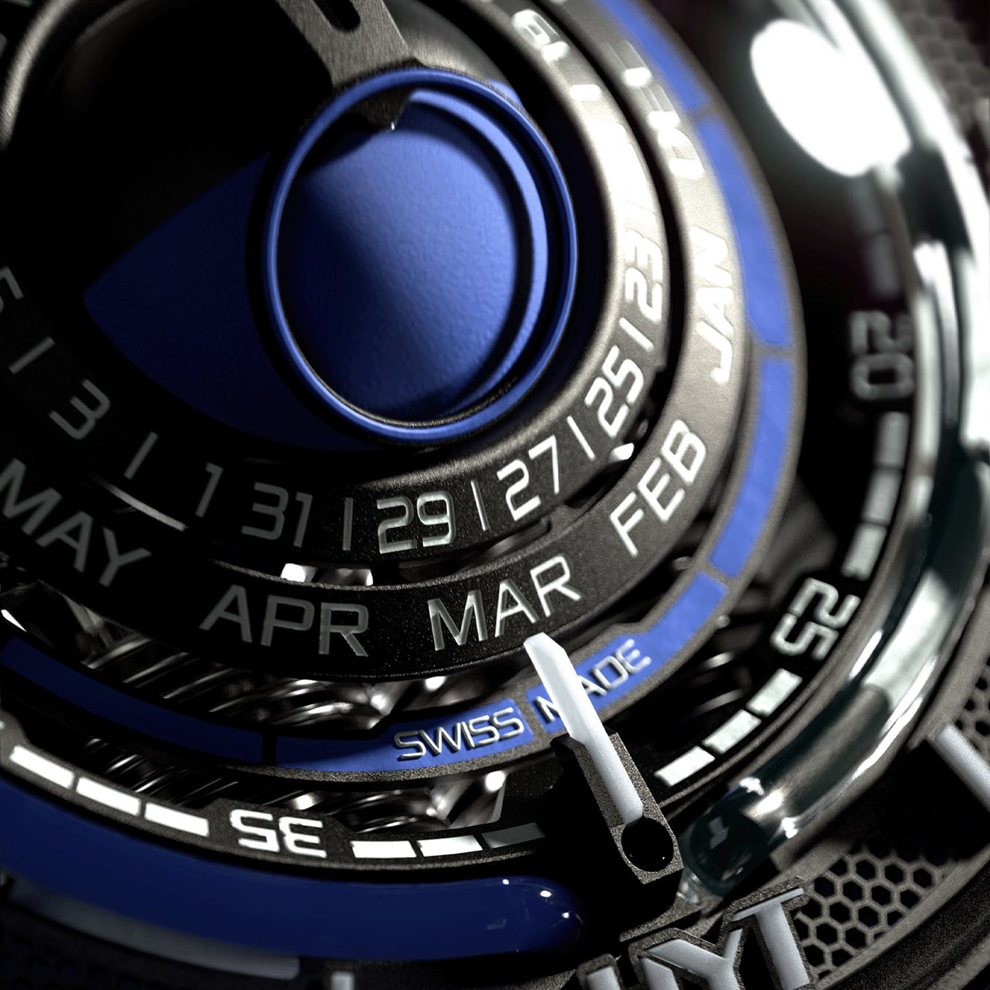 HYT，Wristwatch，Wrist watch，industrial design，