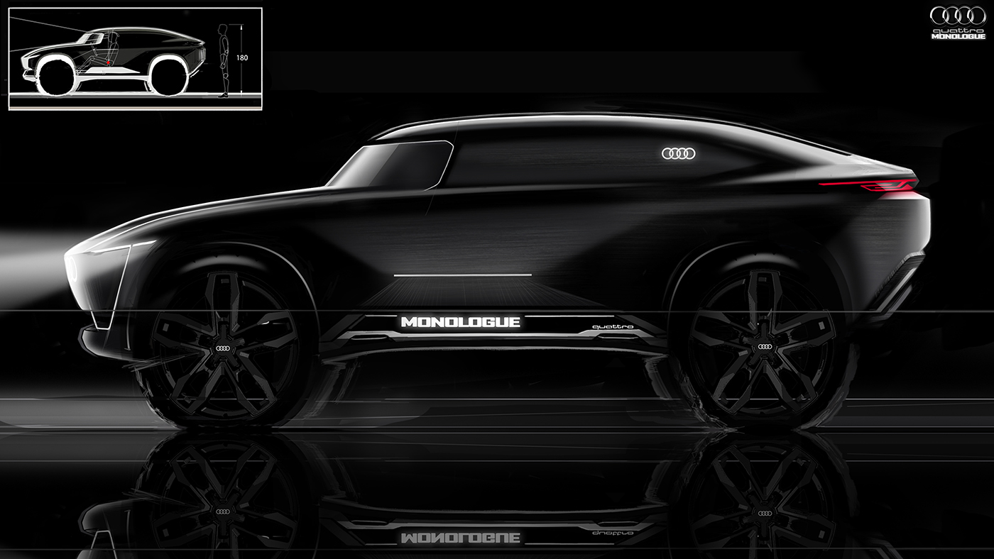 Hand drawn，ps，vehicle，concept，audi，