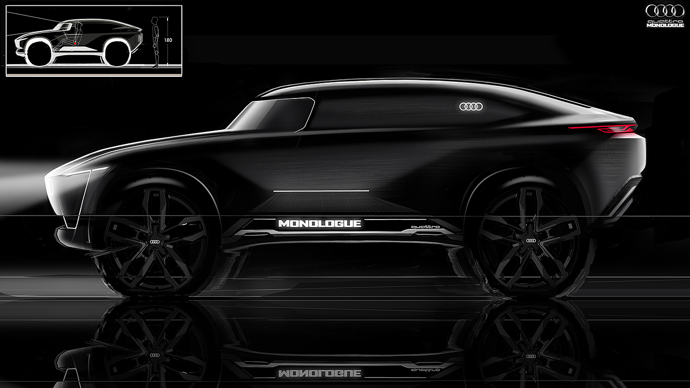 Hand drawn，ps，vehicle，concept，audi，