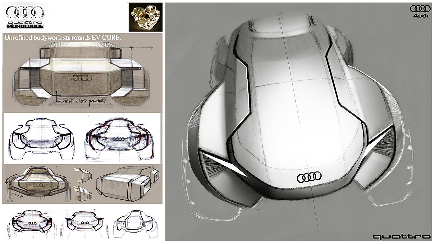 Hand drawn，ps，vehicle，concept，audi，