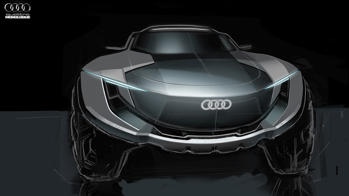 奥迪audi monologue concept概念汽车  设计:jungyu park  软件:ps
