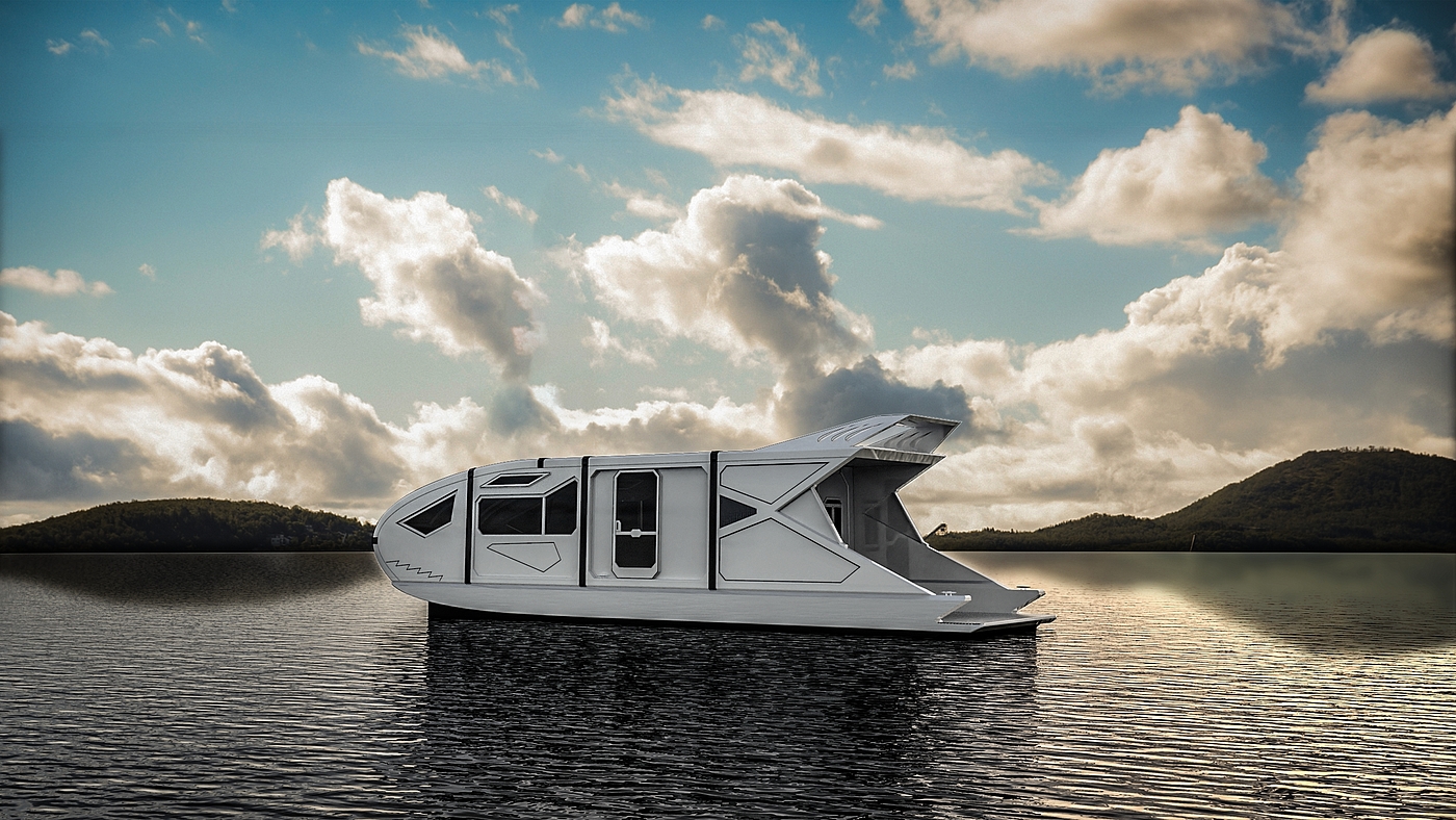 Yacht transportation camping boat house，