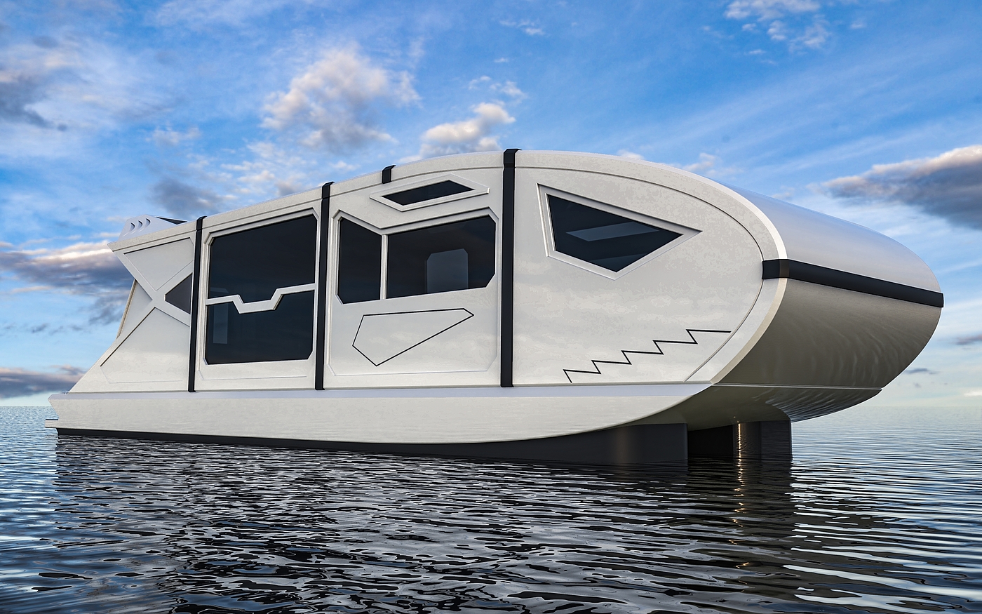 Yacht transportation camping boat house，